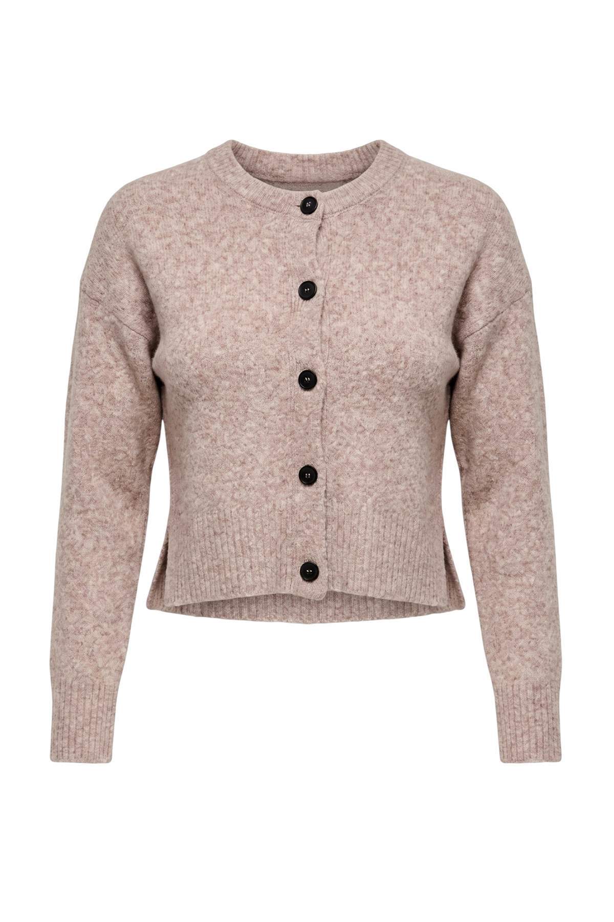 Trendyolmilla Taş Oversize Yumuşak Dokulu Super Crop Triko Hırka TWOAW27HI00146