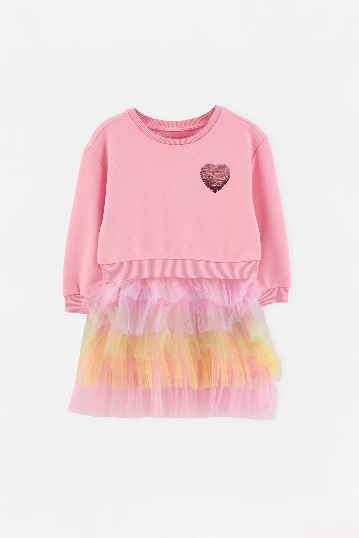 Trendyolmilla Kids Pembe Kız Çocuk Payetli Tütü Örme Elbise TKDAW27EL00013