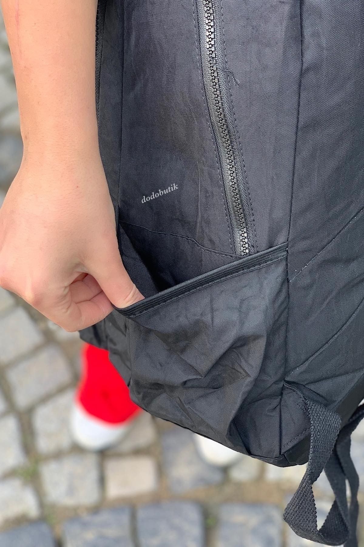 DodoButik Büyük Boy Yağmura Dayanıklı Kumaş Çok Cepli Hafif Sırt Çantası görsel 2