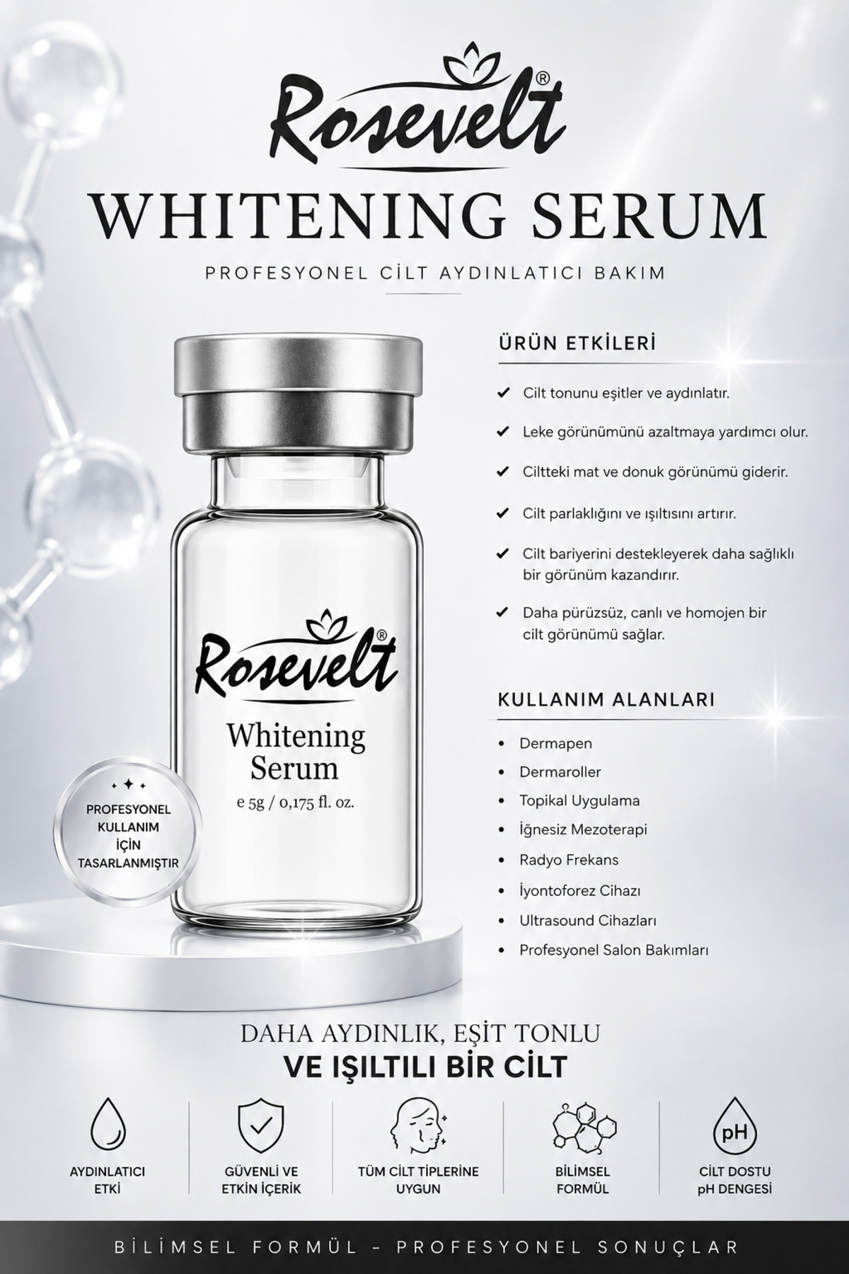 Whitening (Leke Arbutin Serumu) Dermapen Dermaroller Serisi 5 gr. Tekli Flakon — ACN08788766566 — تصویر 2 از 6