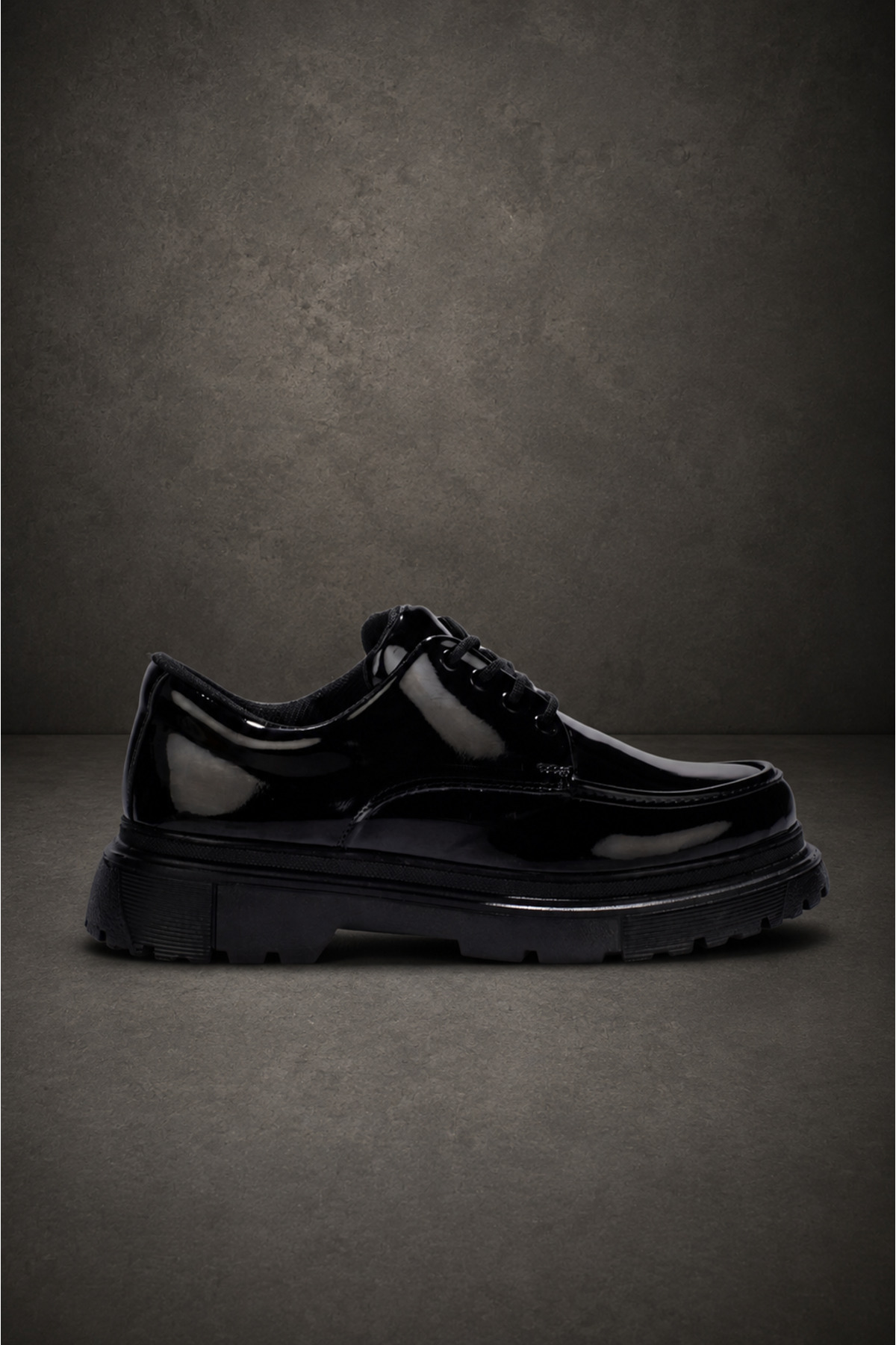 Mhoda Shoes RLX- Erkek Günlük Bağcıklı Rugan Klasik Ayakkabı RST - Siyah görsel 3