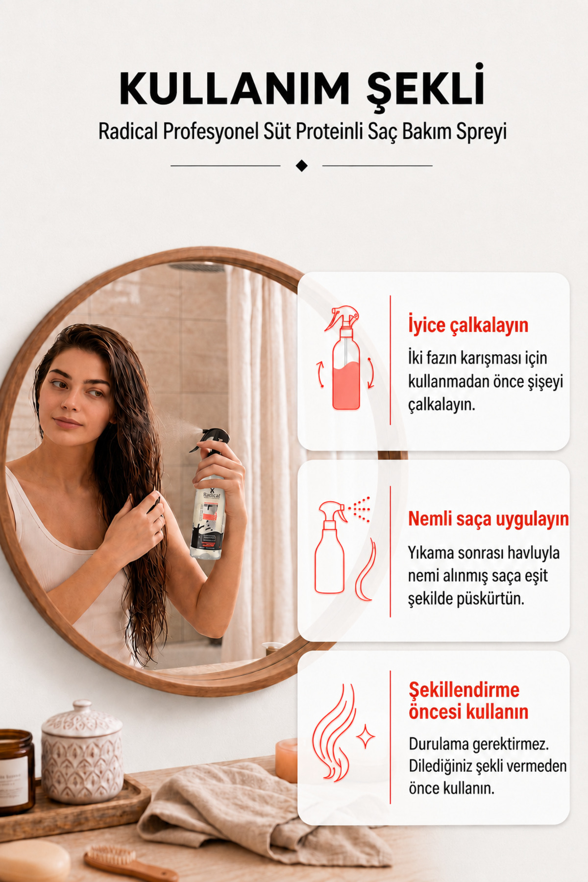 Profesyonel Onarıcı Süt Proteinli Çift Fazlı Saç Bakım Spreyi 400 ml — 0001conditioner-milk — تصویر 3 از 3