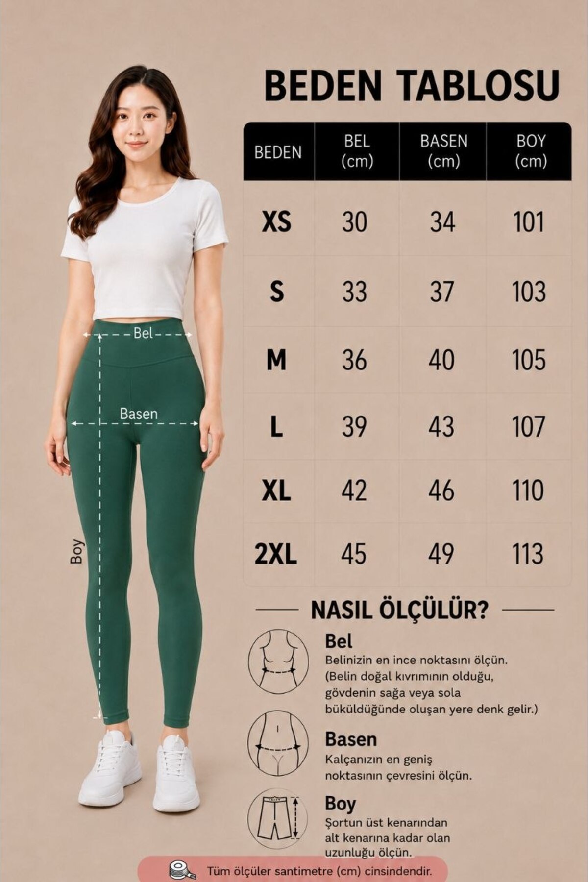 Maison La Femme Kadın Tayt Toparlayıcı Yeşil Yüksek Bel Kadın Günlük Ve Spor Tayt görsel 5