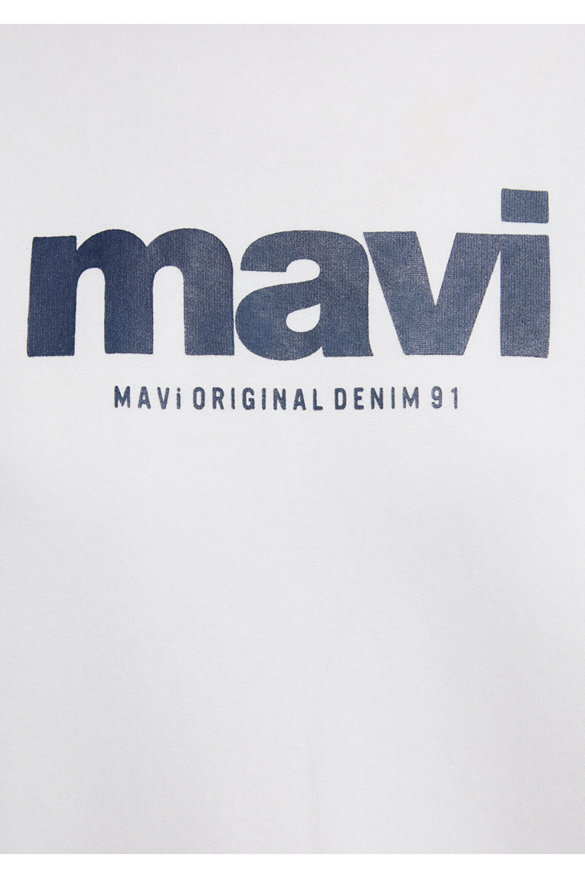 Mavi Logo Baskılı Kapüşonlu Ekru Sweatshirt 168334-81964 görsel 7