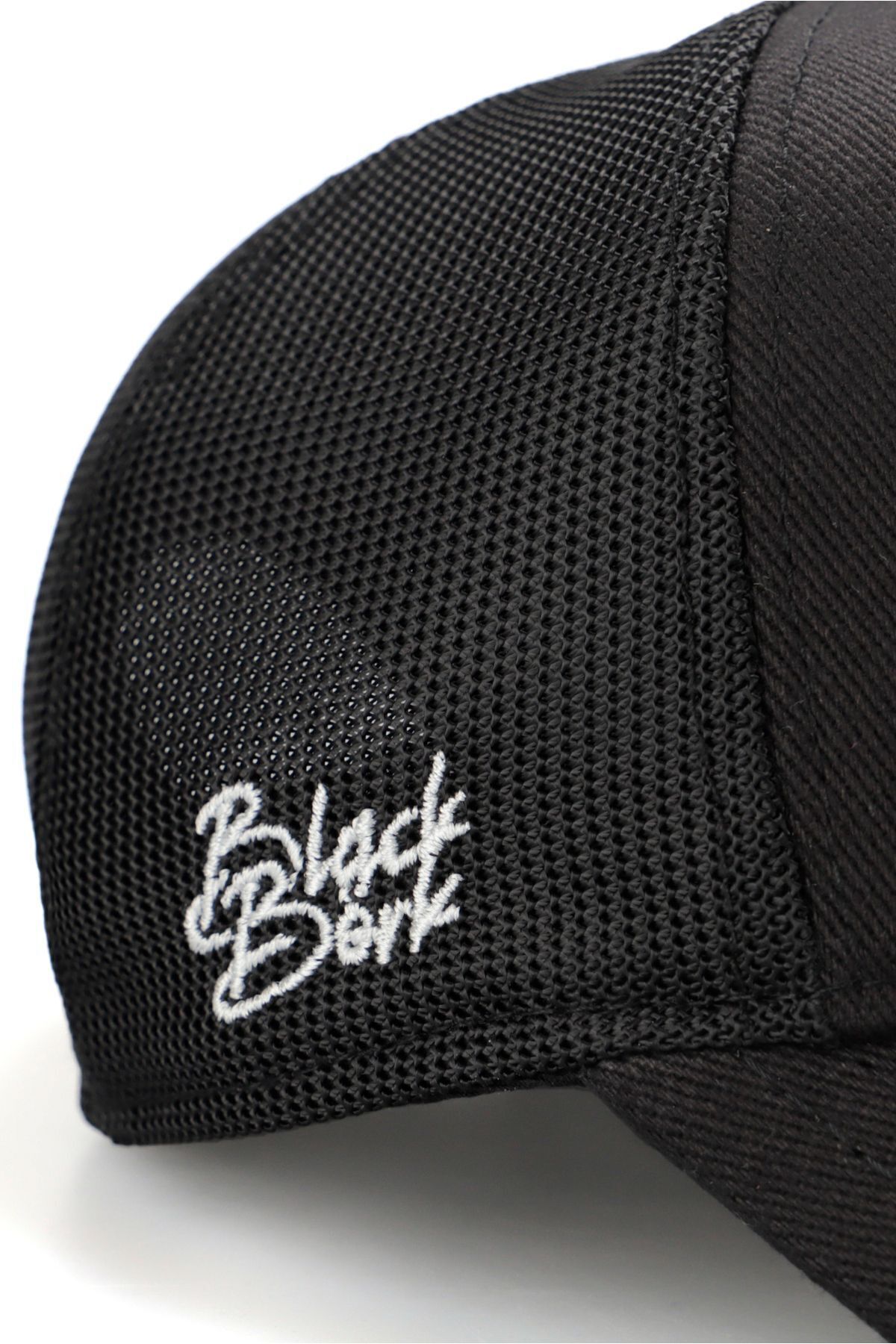 BlackBörk Panter Logolu Siyah Trucker Şapka görsel 3