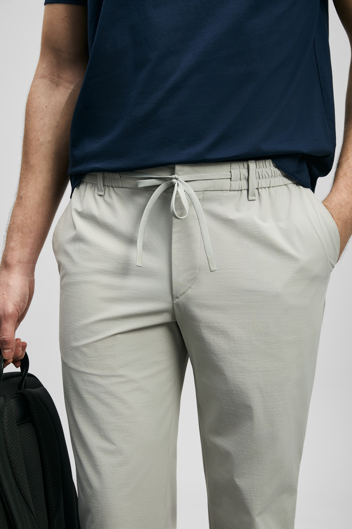 Lufian Daxon Smart Erkek Chino Pantolon Slim Fit Taş görsel 5