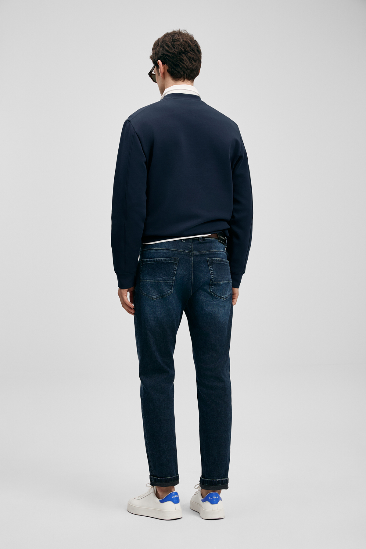 Lufian Benedıc Smart Jean Erkek Pantolon Slim Fit Koyu Lacivert görsel 6