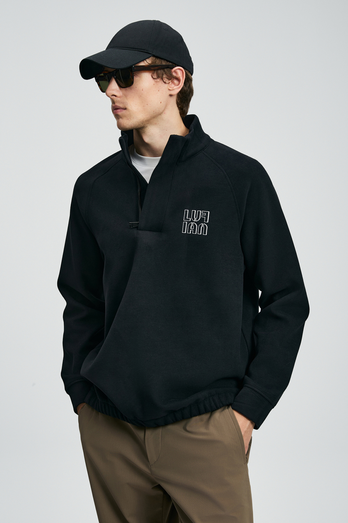 Lufian Hazel Erkek Sweatshirt Siyah görsel 4