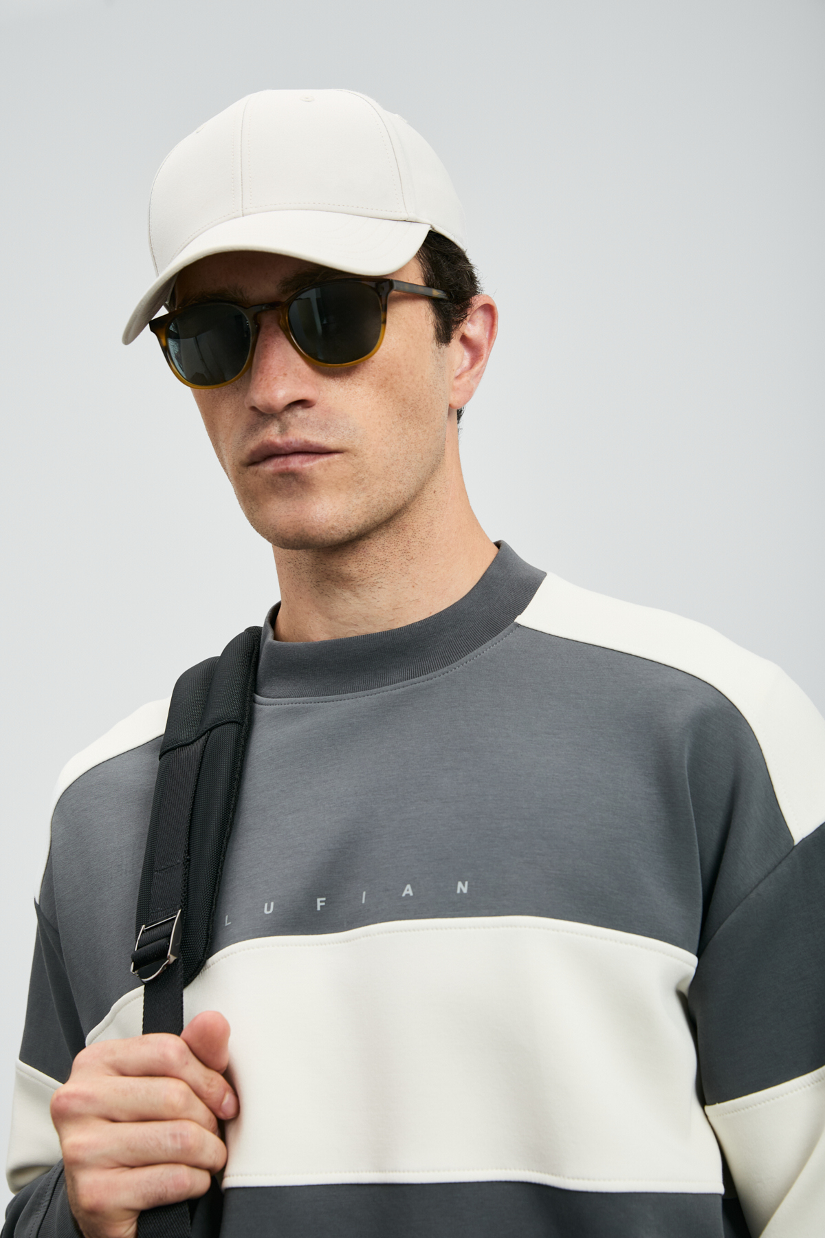 Lufian Pıeces Erkek Sweatshirt Koyu Gri görsel 5