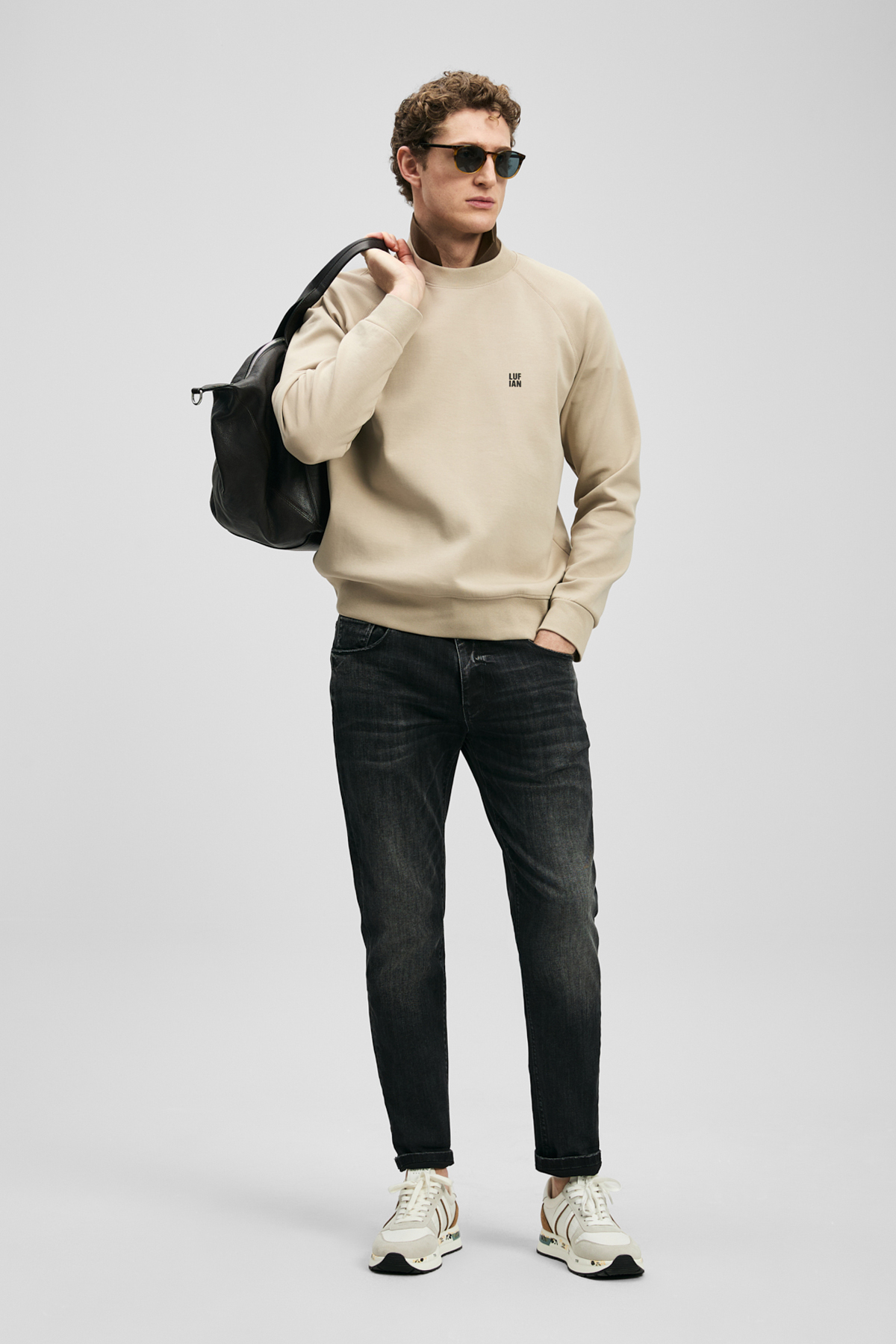 Lufian Luta Smart Jean Erkek Pantolon Slim Fit Antrasit görsel 4