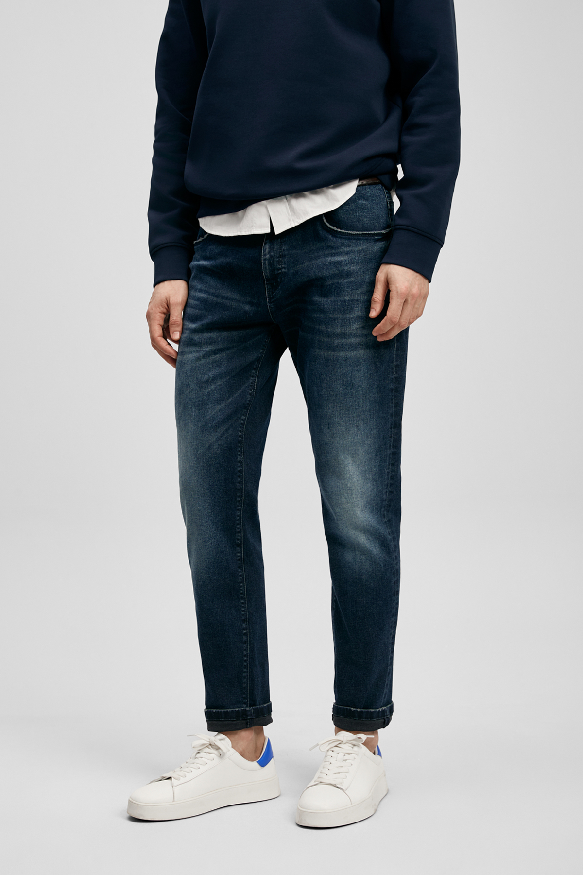 Lufian Benedıc Smart Jean Erkek Pantolon Slim Fit Koyu Lacivert görsel 2