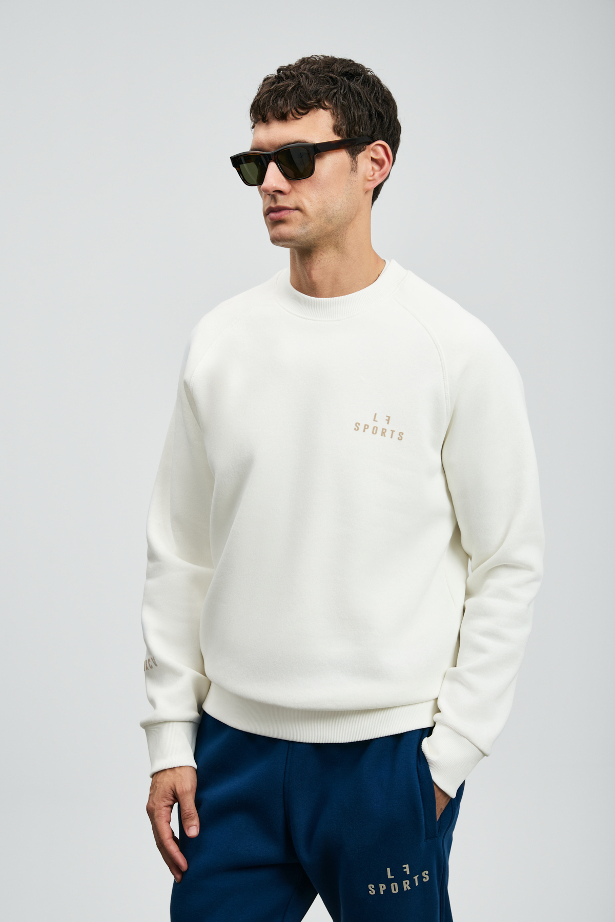 Lufian Sıgma Erkek Sweatshirt Kırık Beyaz görsel 2