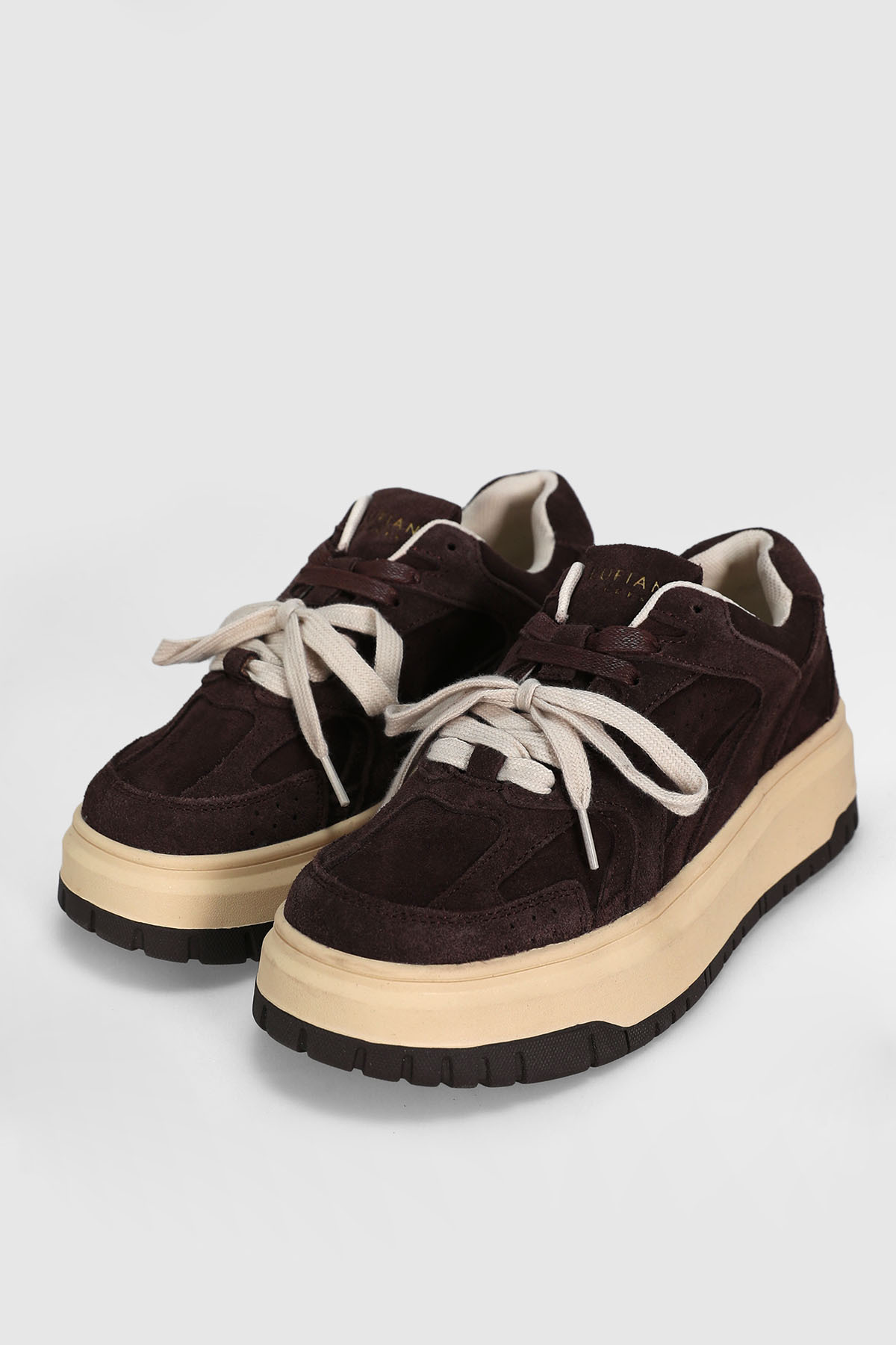 Lufian Kay Kadın Sneaker Ayakkabı Kahverengi görsel 4