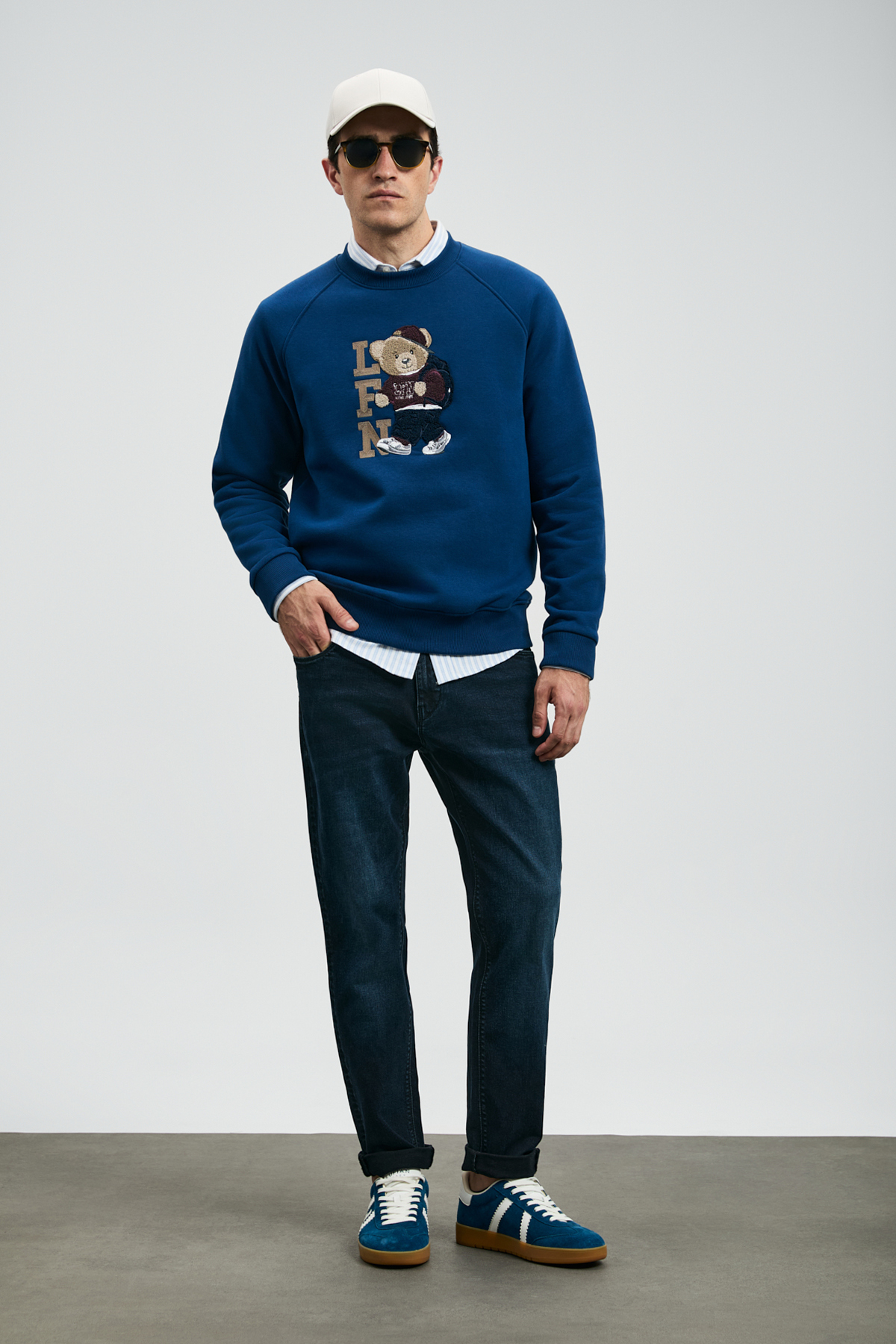 Lufian Storm Erkek Sweatshirt Saks görsel 2