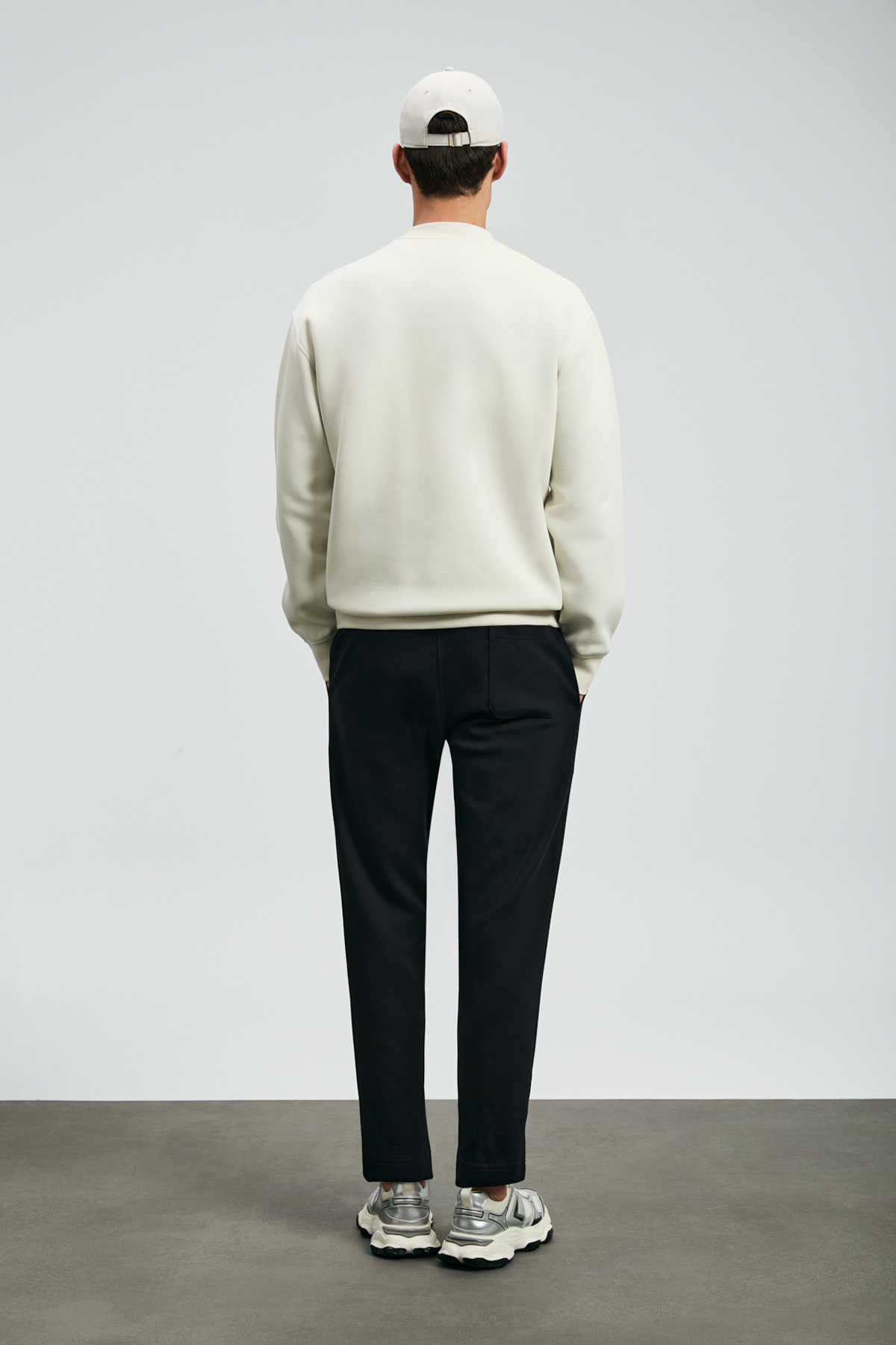 Lufian Oracle Erkek Sweatshirt Kırık Beyaz görsel 6