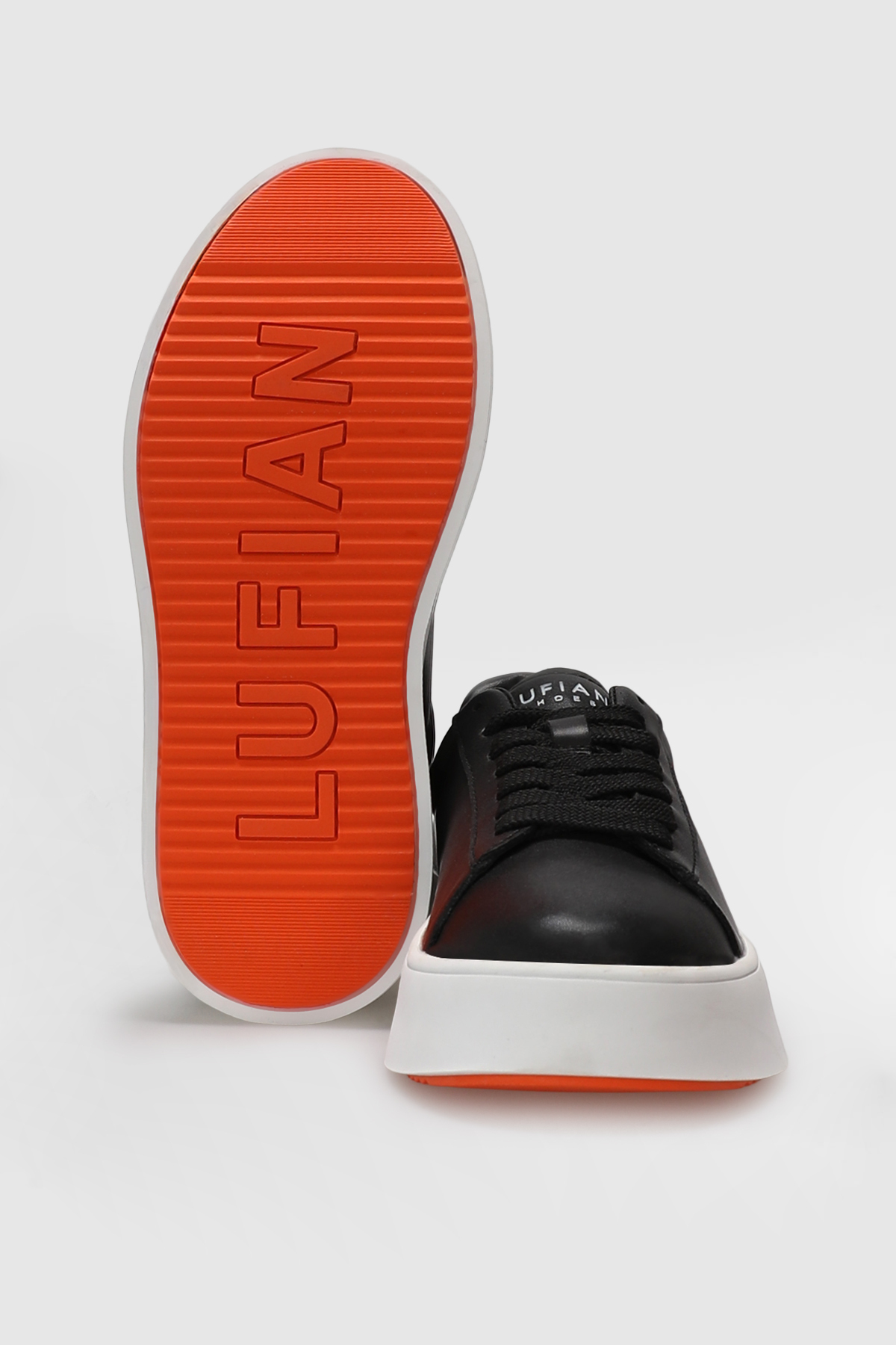 Lufian Anton Erkek Deri Sneaker Ayakkabı Siyah görsel 4