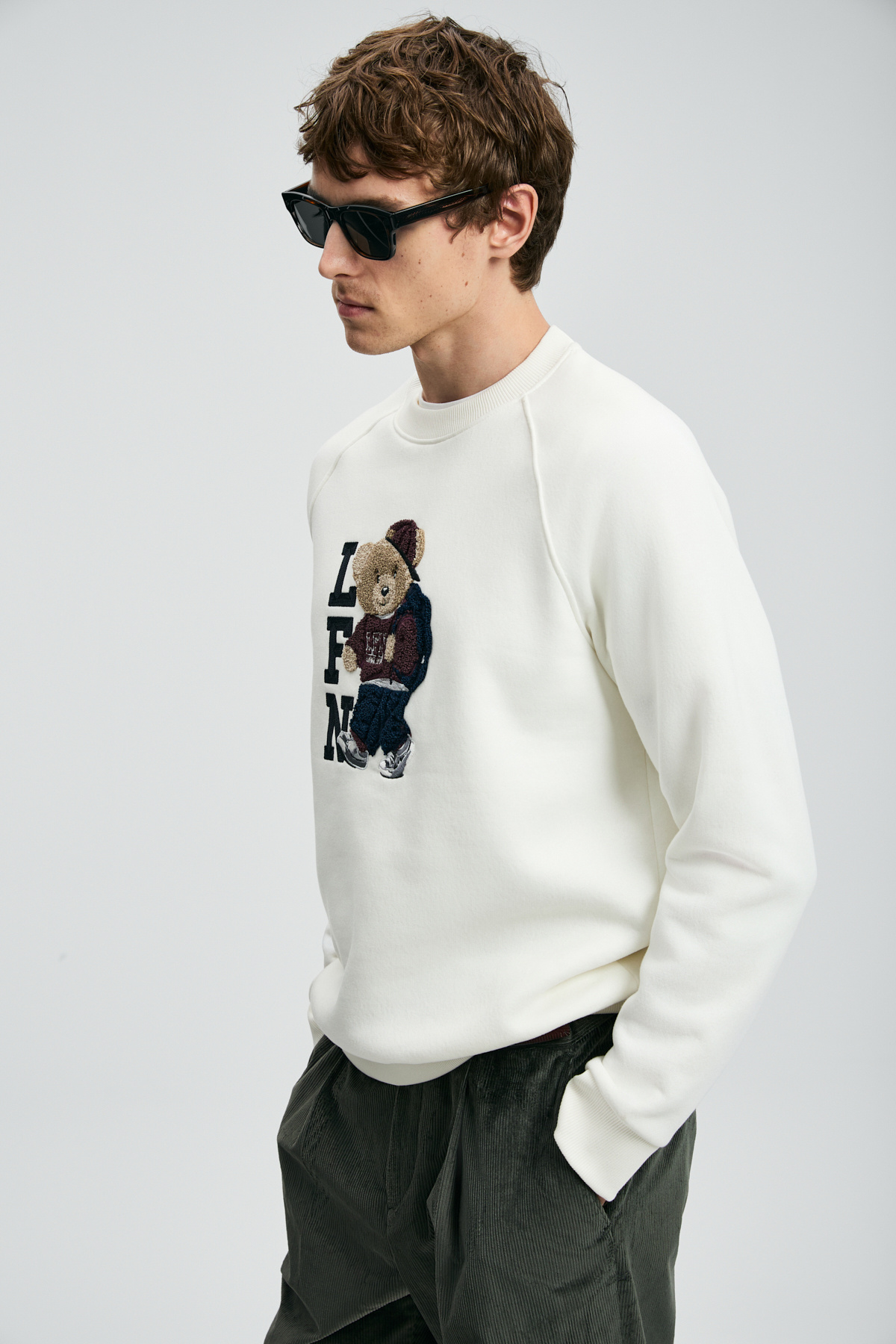 Lufian Storm Erkek Sweatshirt Kırık Beyaz görsel 5