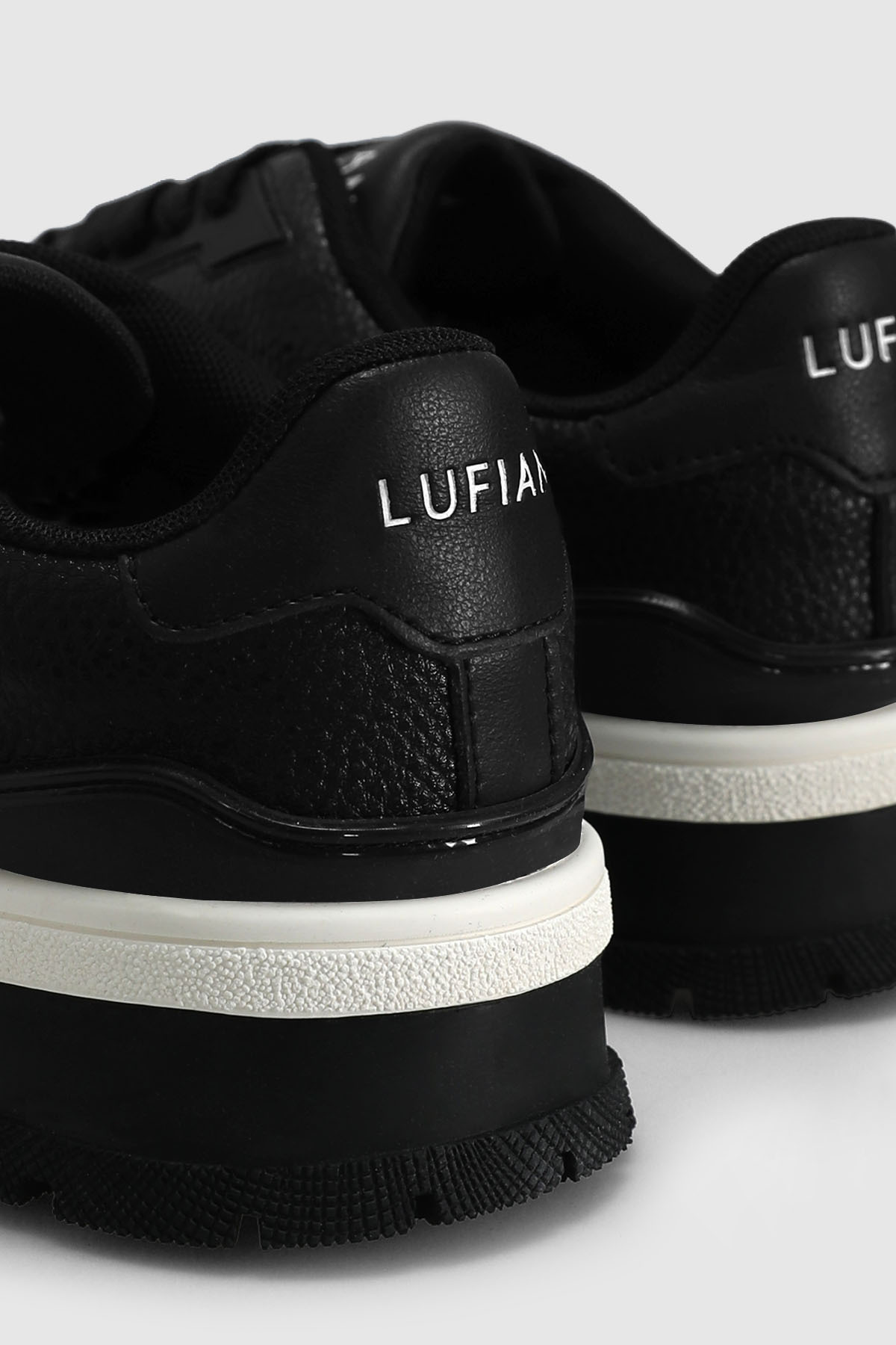 Lufian Albert Erkek Deri Sneaker Ayakkabı Siyah görsel 3