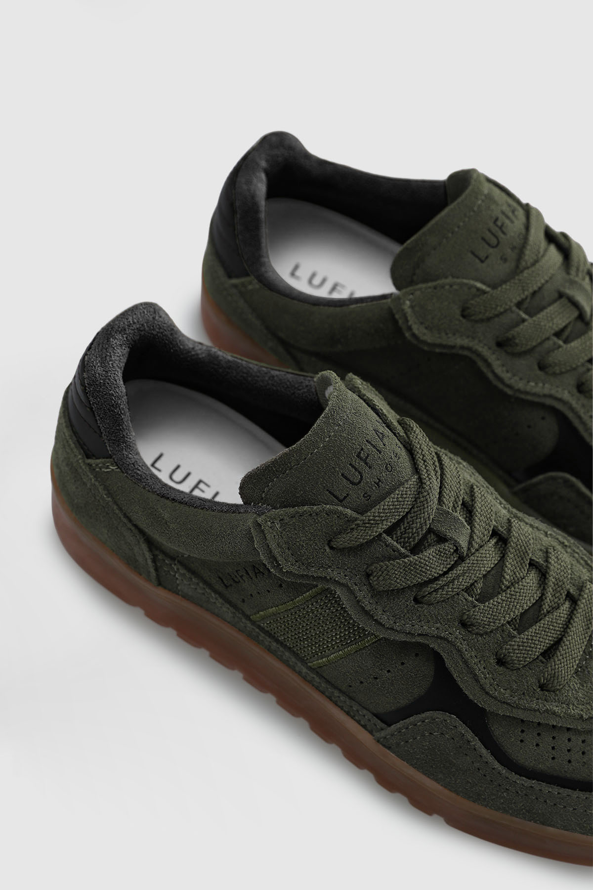 Lufian Alex Erkek Deri Sneaker Ayakkabı Haki görsel 5