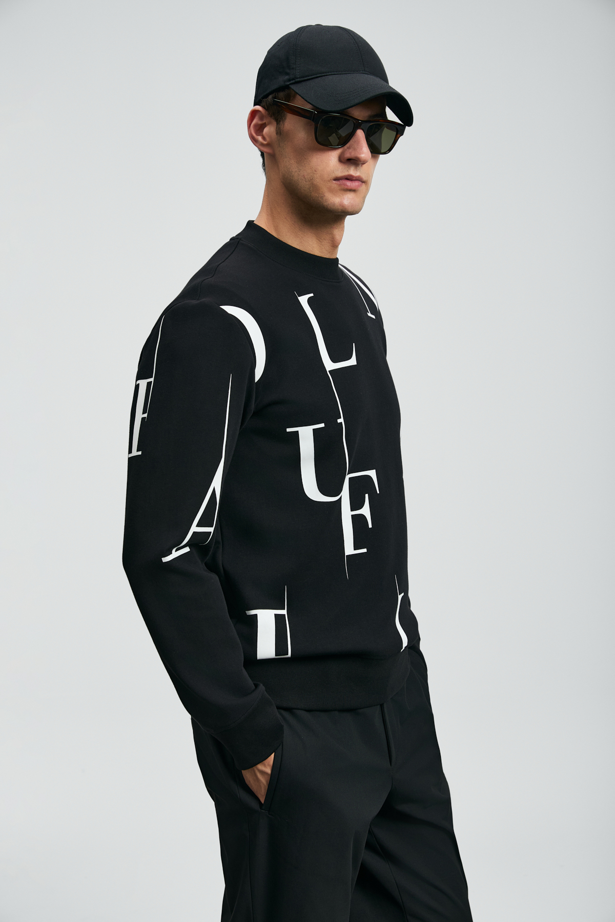 Lufian Tıffany Erkek Sweatshirt Siyah