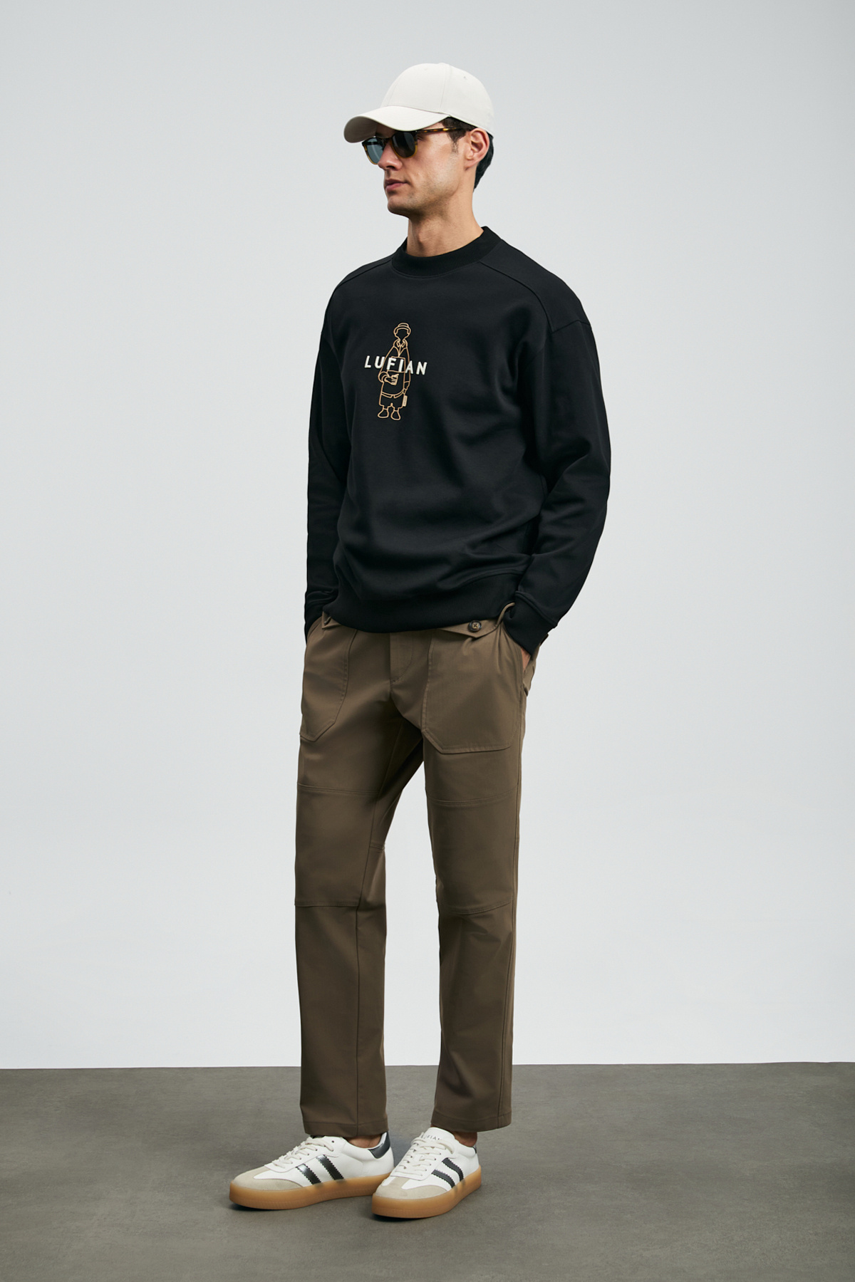 Lufian Sımba Erkek Sweatshirt Siyah görsel 2