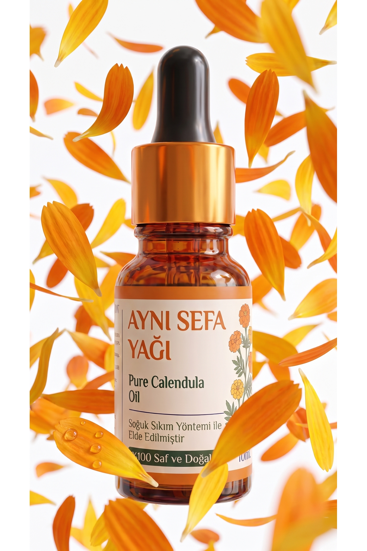 Aynı Sefa Yağı 10 ml / %100 Saf Ve Doğal / Calendula Flower Oil — A1-aynısefa-yağı-10ml — تصویر 2 از 8