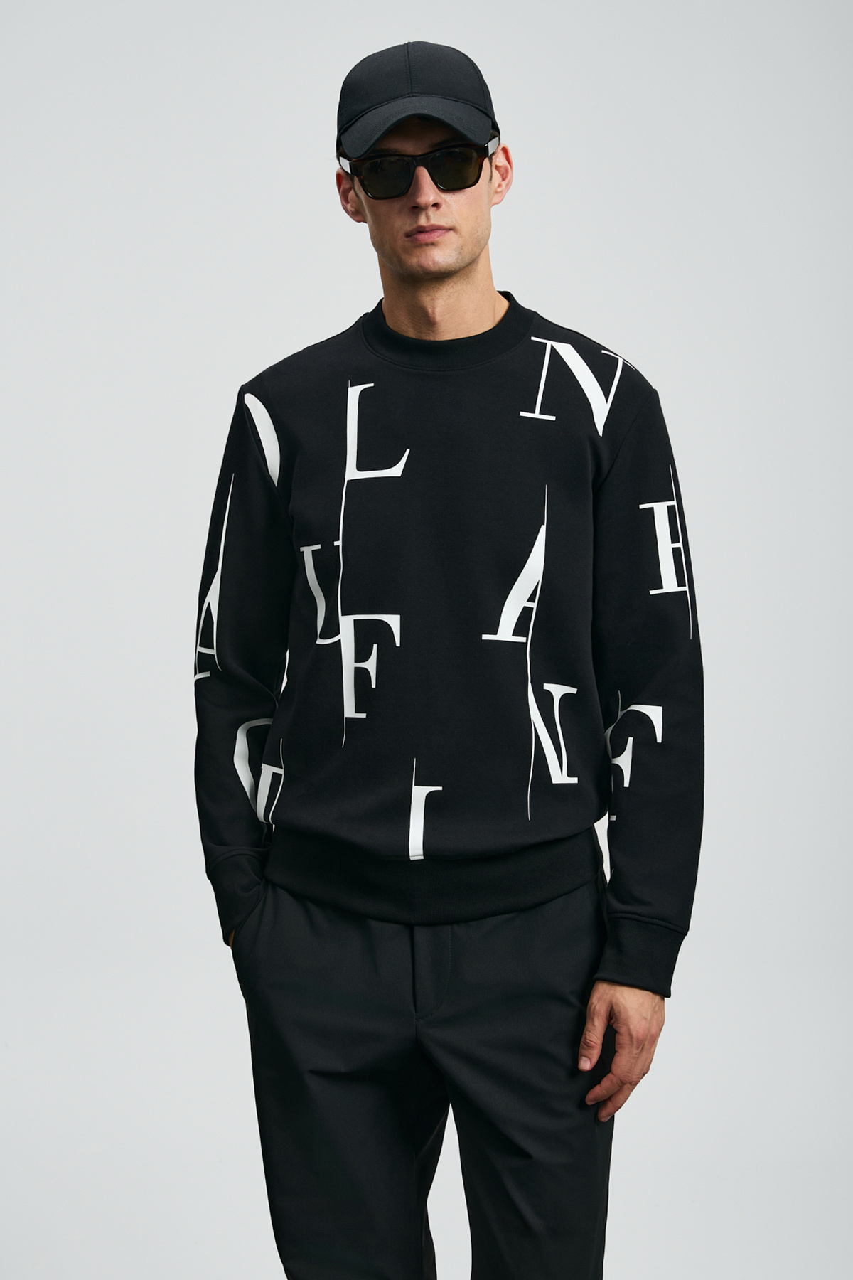 Lufian Tıffany Erkek Sweatshirt Siyah görsel 3