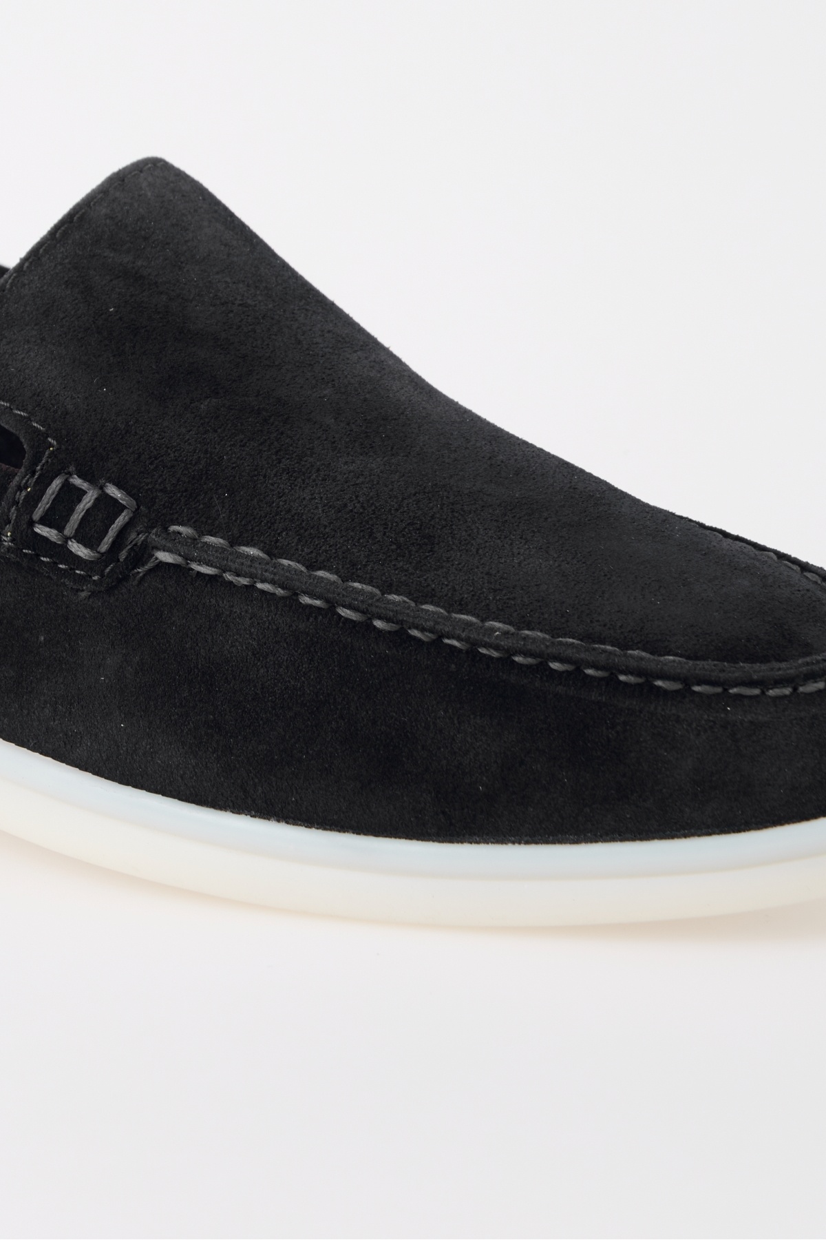 aladdin & sons Azure Siyah Süet Hakiki Deri Erkek Loafer Ayakkabı görsel 8