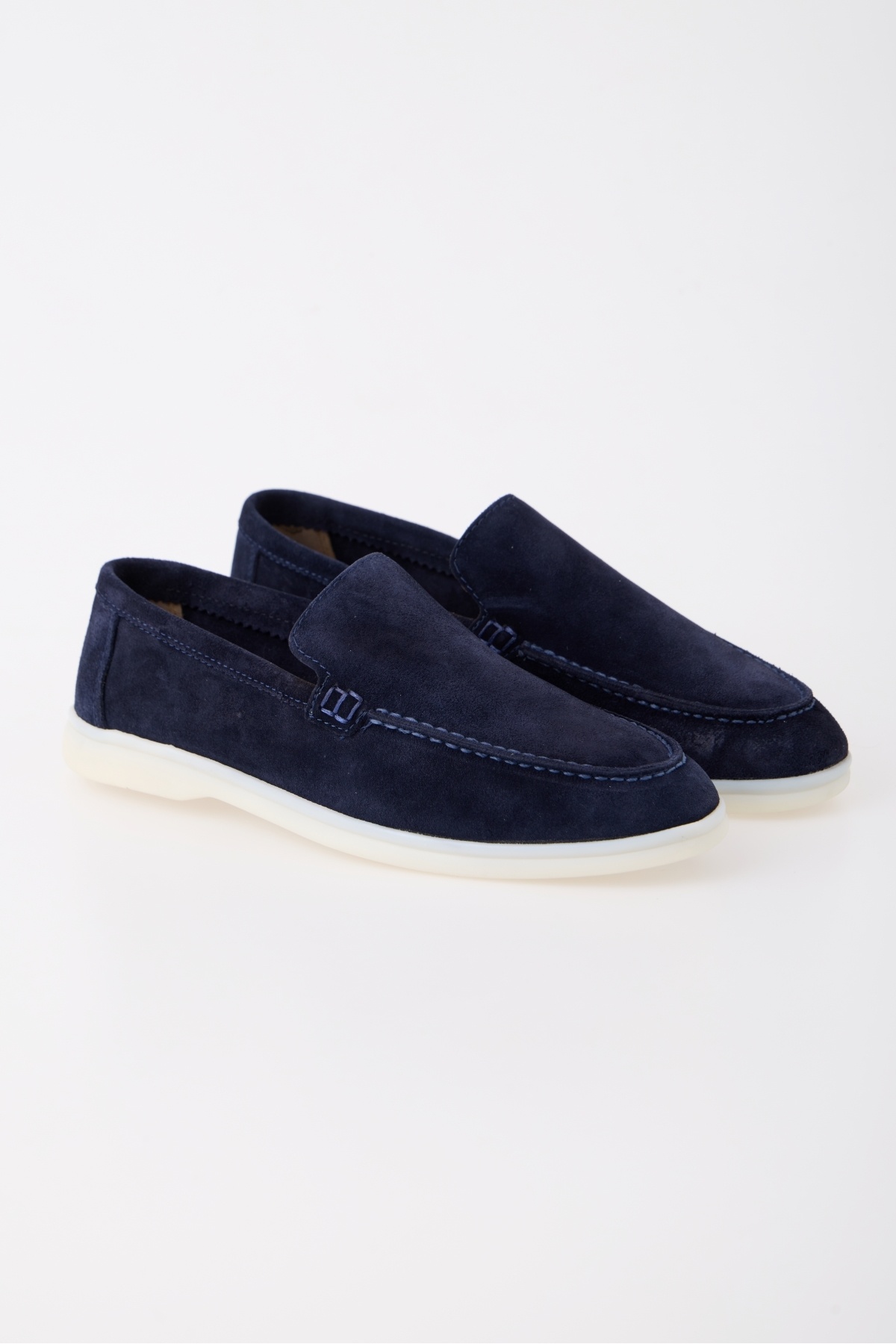 aladdin & sons Azure Lacivert Süet Hakiki Deri Erkek Loafer Ayakkabı