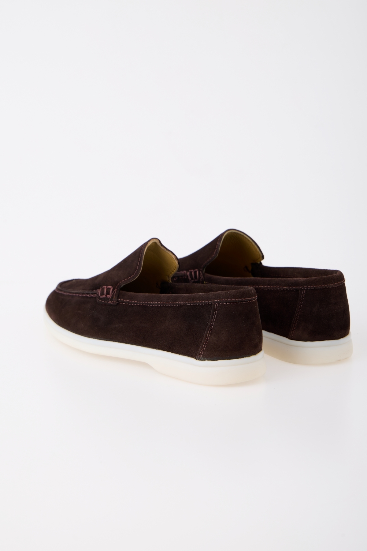 aladdin & sons Azure Kahve Süet Hakiki Deri Erkek Loafer Ayakkabı görsel 6
