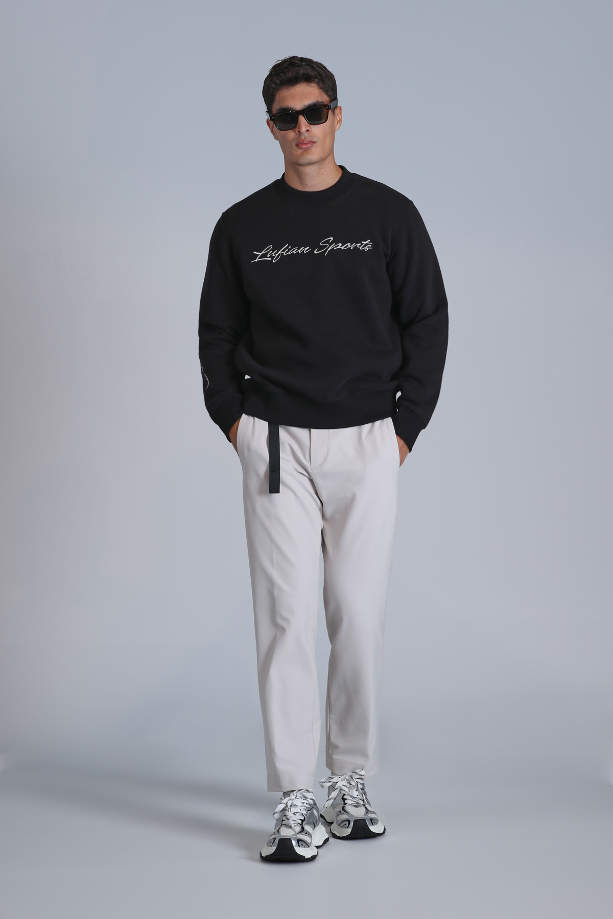 Lufian Loved Erkek Sweatshirt Siyah görsel 5