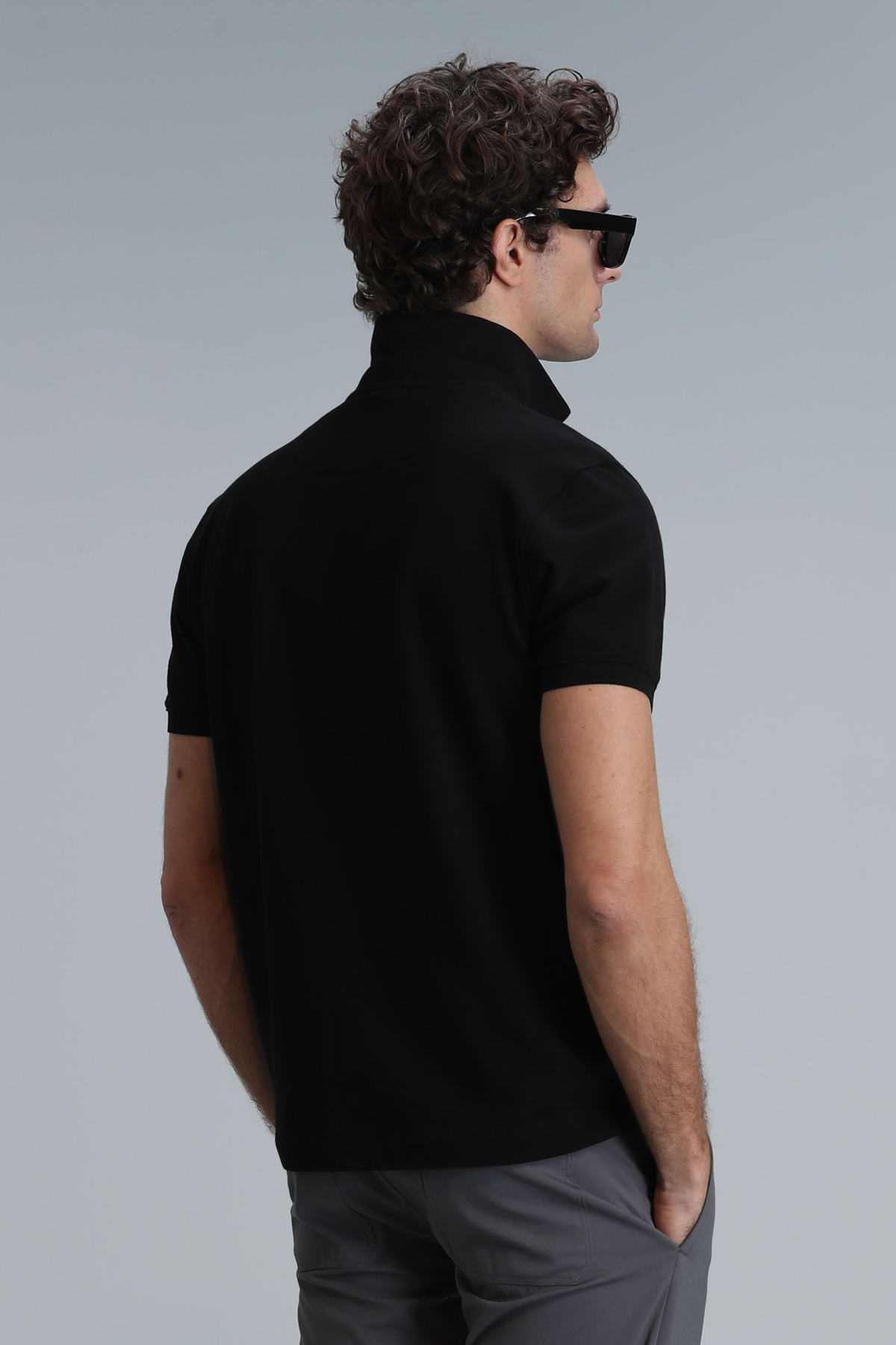 Lufian Laon Smart Erkek Polo Tişört Slim Fit Siyah görsel 6