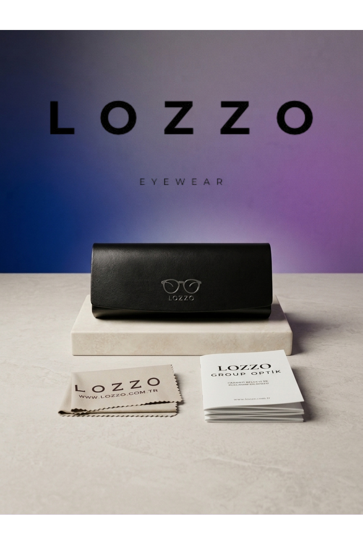 Lozzo Kadın Siyah Oval UV400 Korumalı Güneş Gözlüğü 23037-1 C2 görsel 5
