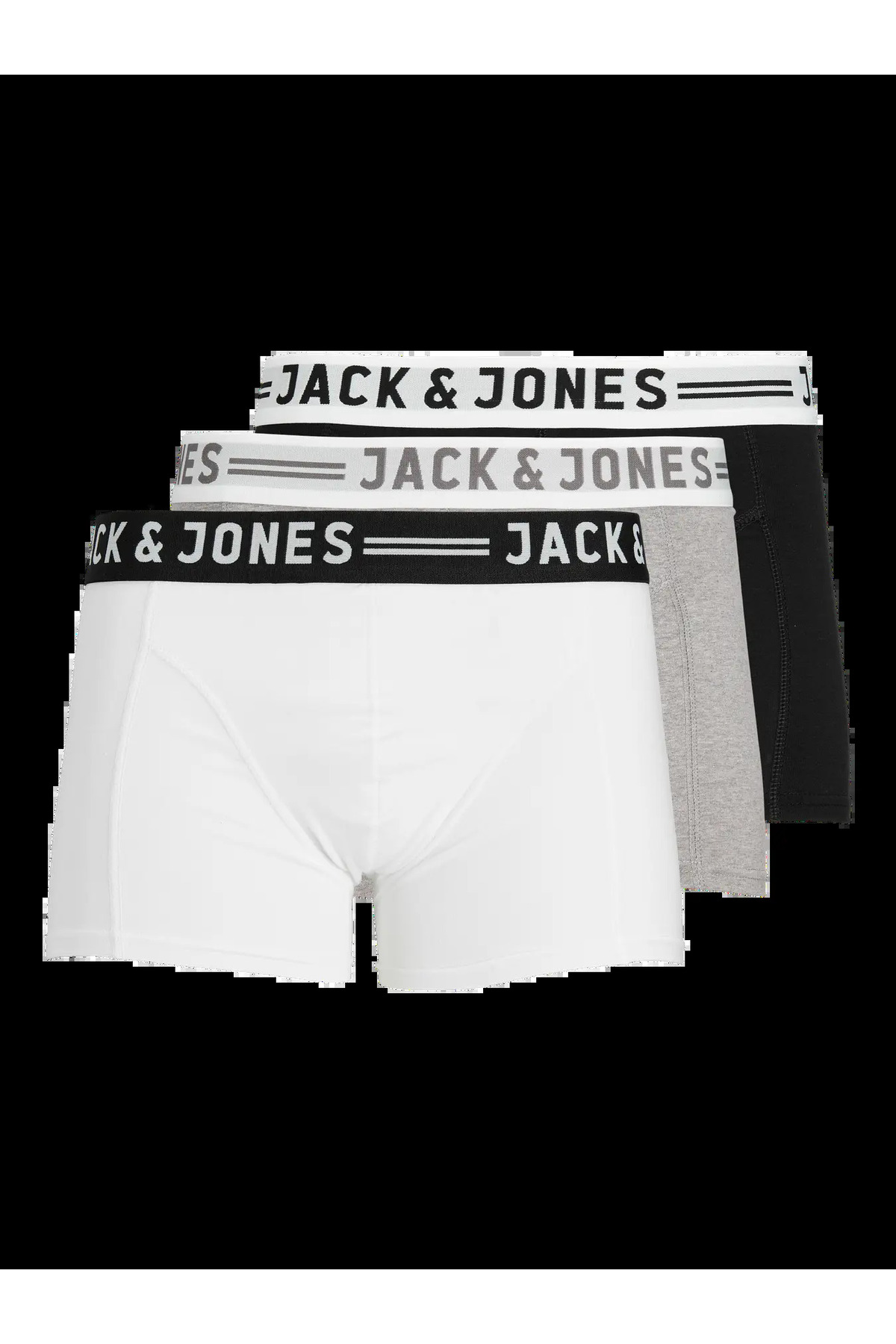 شورت بوکس مردانه جک جونز مدل Sense بسته 3 عددی کد 12081832 جک اند جونز باکسر Jack & Jones