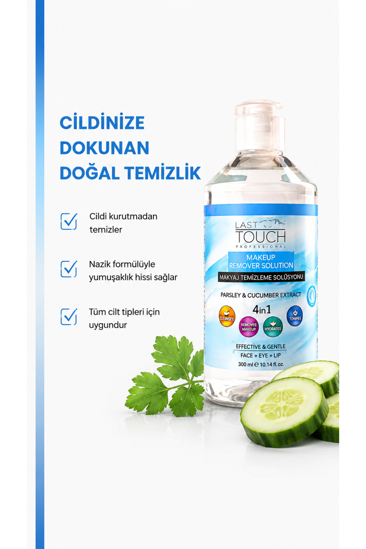 Maydanoz Ve Salatalık Özlü Makyaj Temizleyici Yüz, Göz, Dudak Için 300 ml — MTS25106 — تصویر 8 از 9
