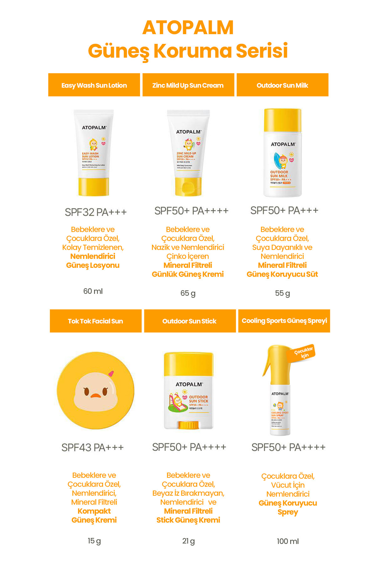 Bebek ve Çocuklar için Kompakt Mineral Güneş Kremi Tok Tok Facial Sun Pact SPF43 PA+++ — 9753 — تصویر 9 از 9