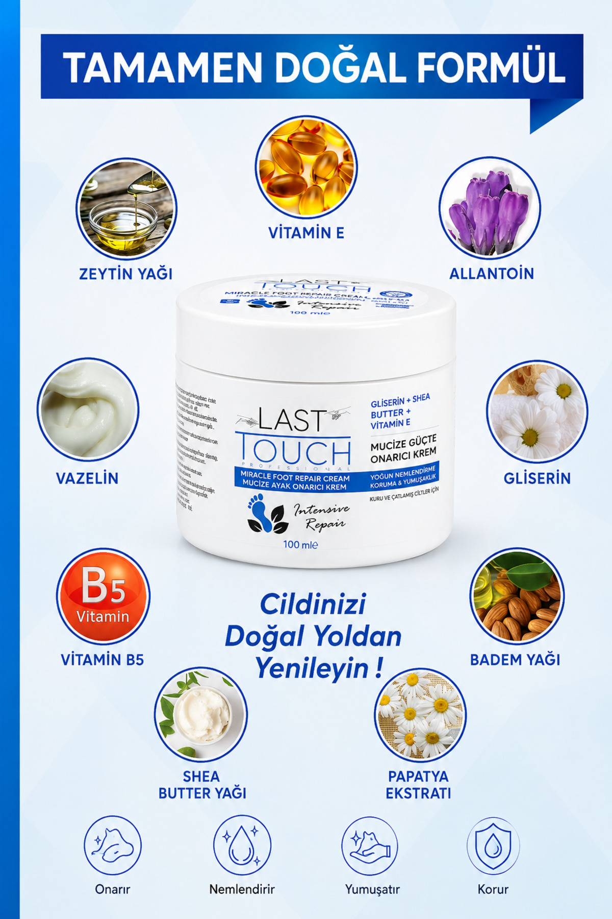 Çatlak Onarıcı Mucize Ayak Bakım Kremi 100 ml ( Vazelin & Shea Butter ) — ABK2585 — تصویر 5 از 9