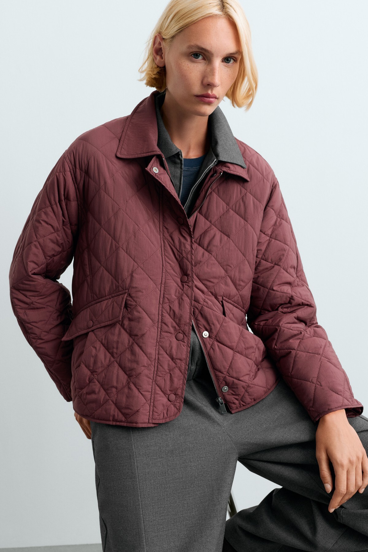 Oysho FELLEX® AEROGEL dolgulu midi ceket görsel 7