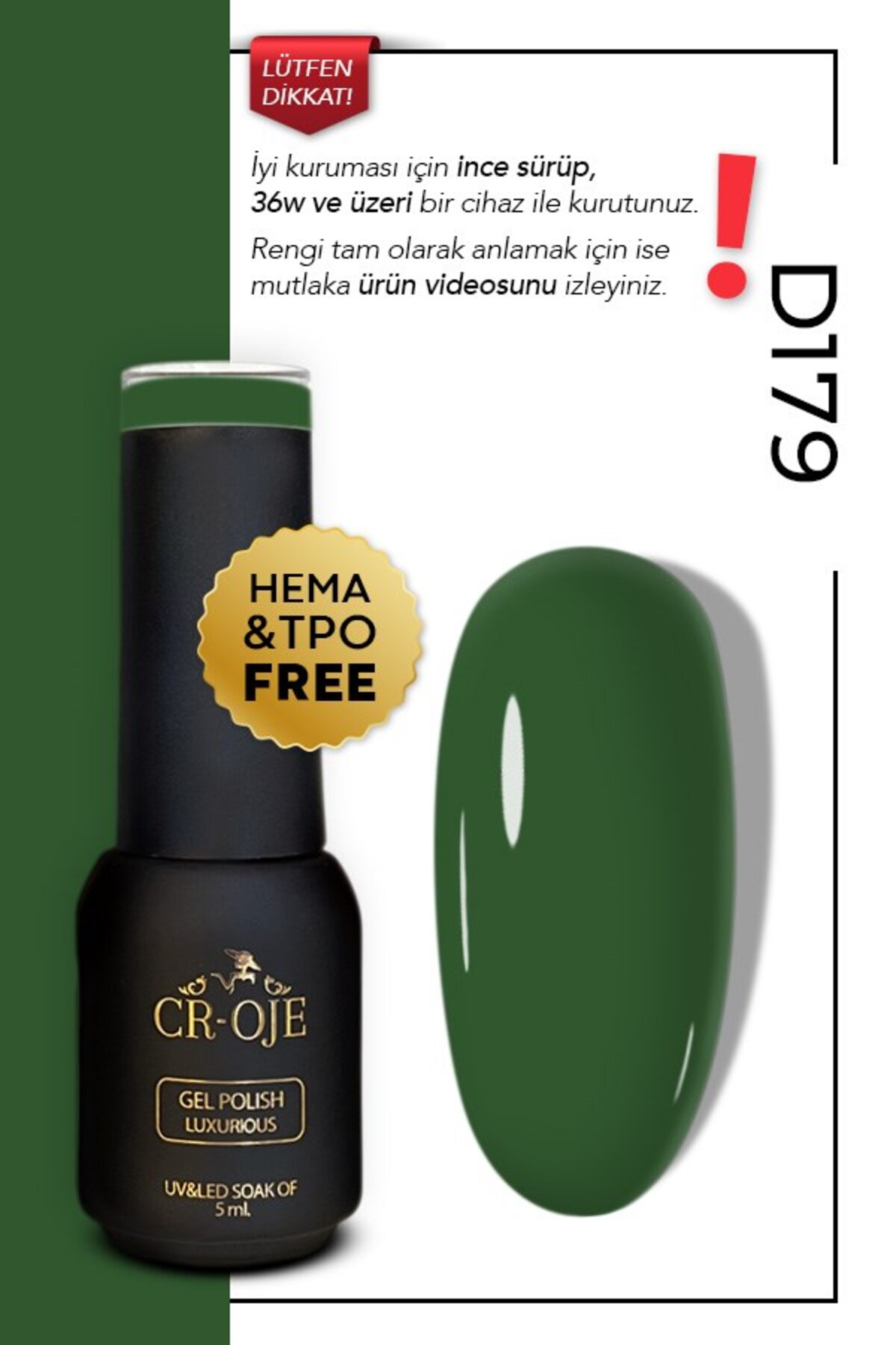 D179 - Koyu Yeşil (5 ml) — سبز 5mlmavikalicioje