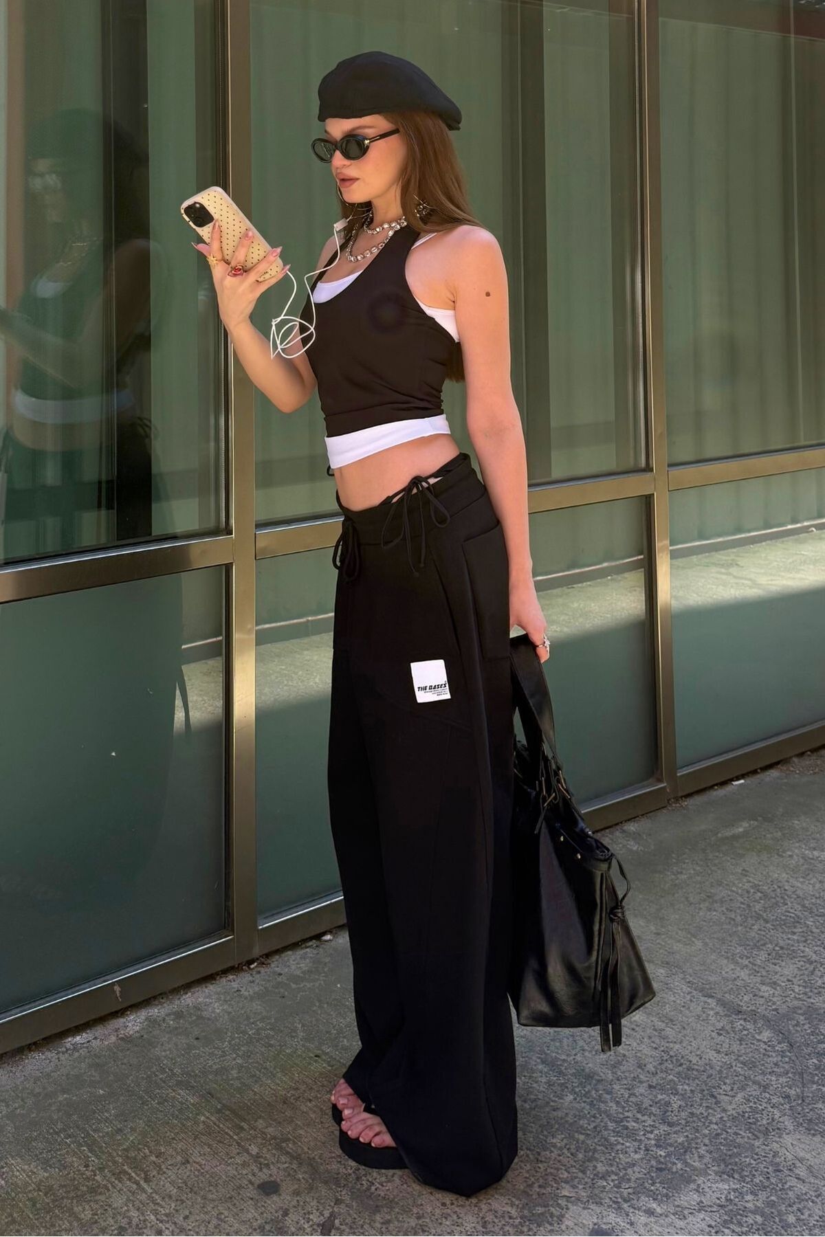 bases. Oversize Yazlık Barrel Baggy Eşofman Altı görsel 5