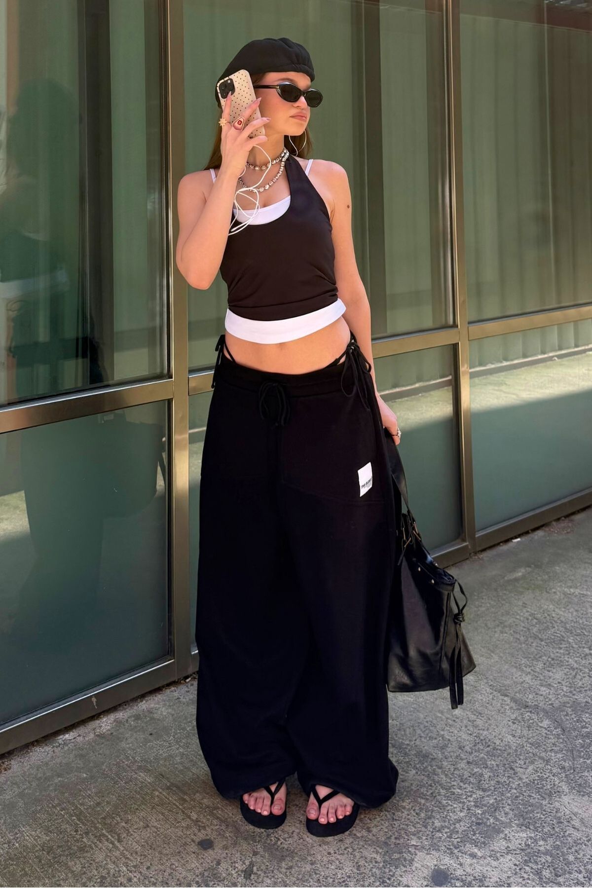 bases. Oversize Yazlık Barrel Baggy Eşofman Altı görsel 3