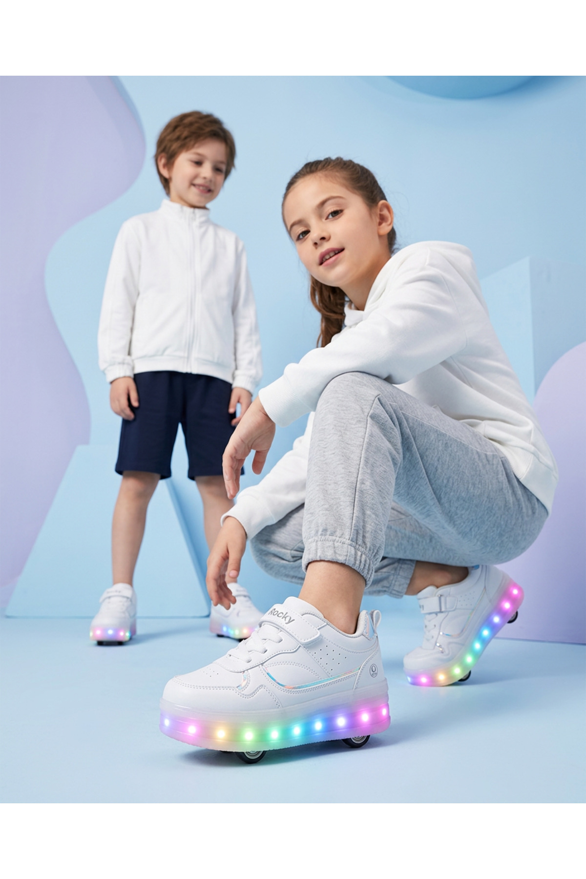 ROCKY Çocuk Patenli Işıklı Spor Ayakkabı & Yürüyüş Ayakkabısı & Sneakers