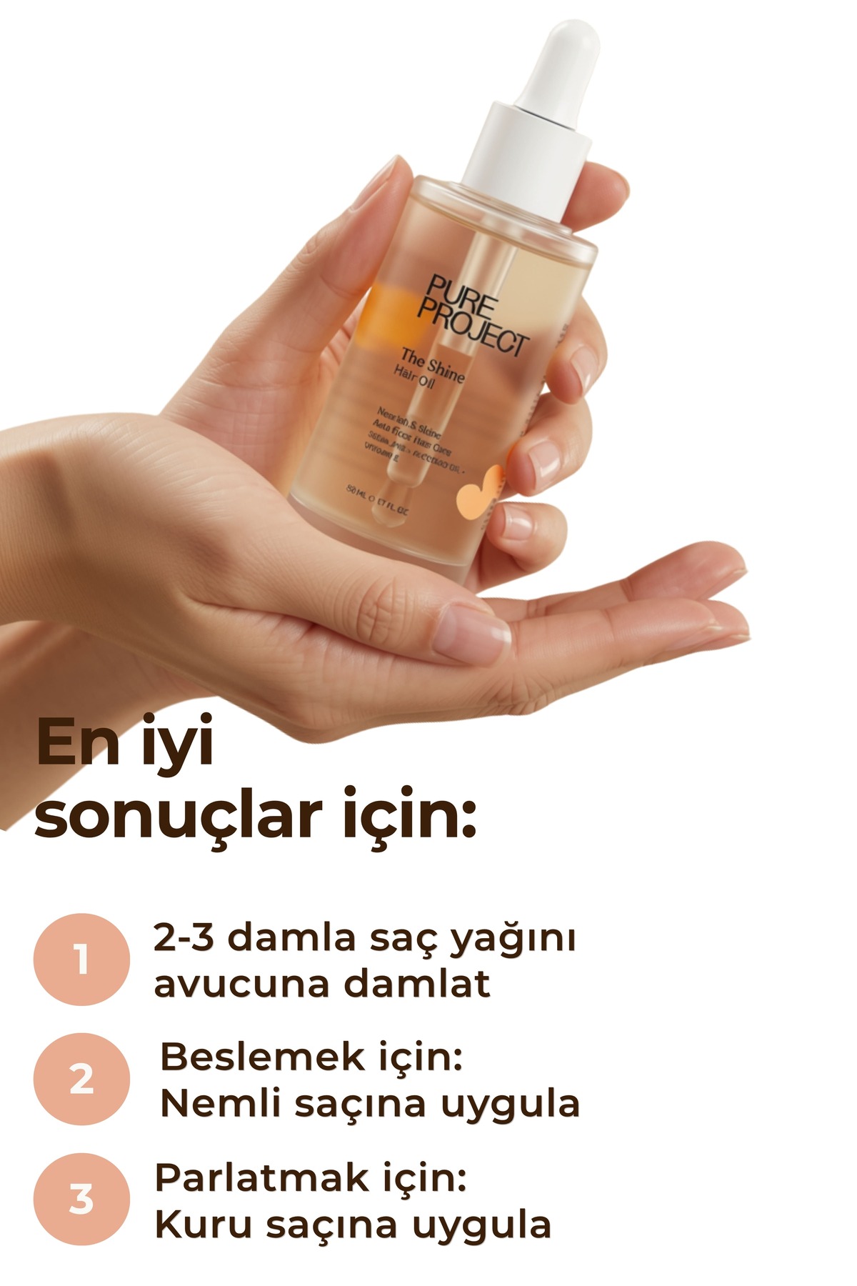 Ağırlık Yapmayan ve Parlaklık Veren Saç Bakım Yağı 50 ml | Kabarıklık & Elektriklenme Karşıtı — 8684474620654 — تصویر 7 از 8