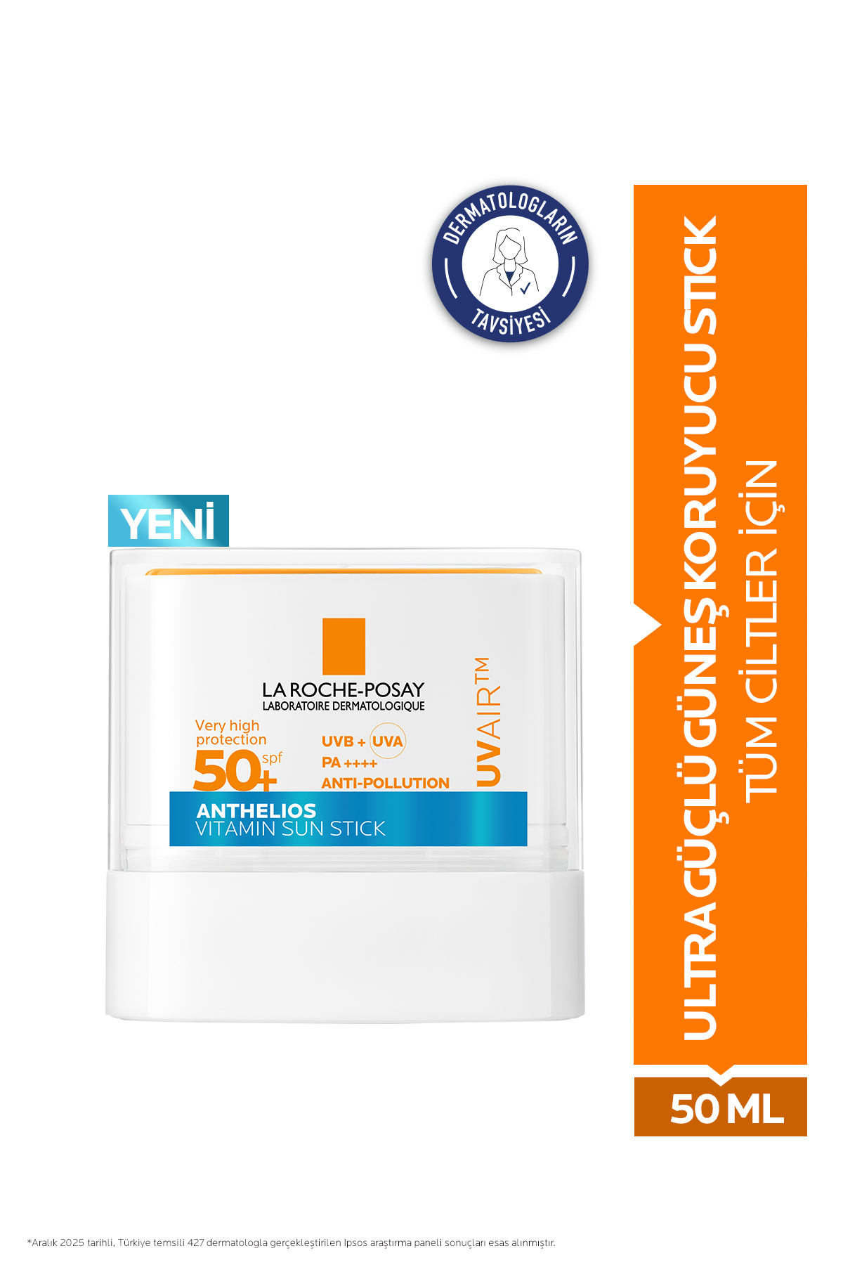 La Roche Posay Anthelios UVAIR SPF50+ Stick Formda Çok Yüksek Yüz Güneş Koruması Sağlayan Güneş Kremi 10 ml / 9 gr
