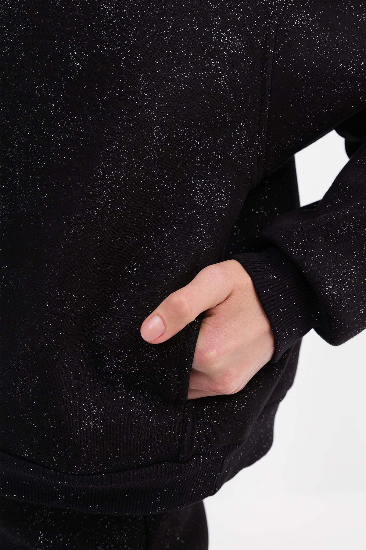Addax Simli Kapüşonlu Sweatshirt S12916 görsel 3