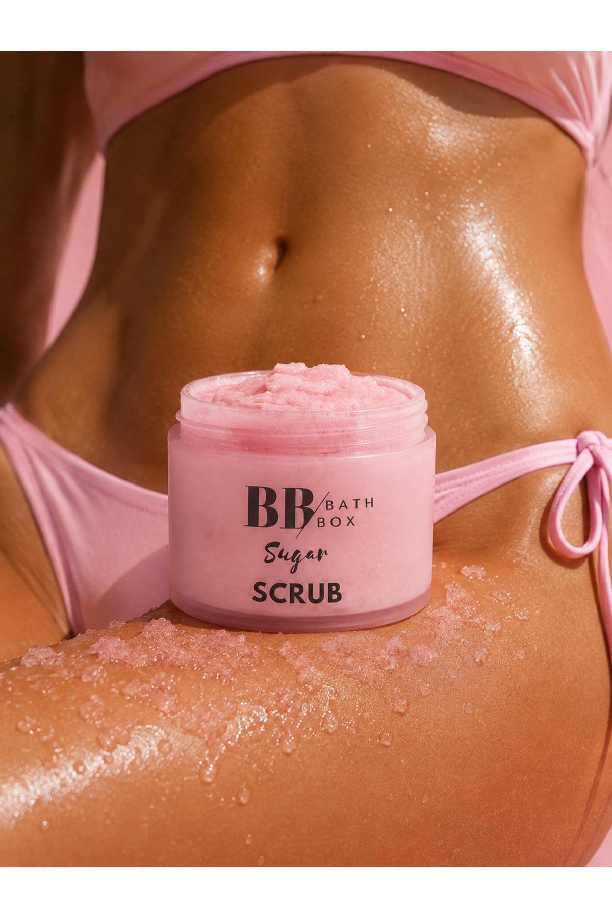 Pink Aura Köpüren Sugar Scrub, Organik Doğal Şeker Peelingi, Arındırıcı & Yenileyici Bakım 160 gr — SSPINKA — تصویر 7 از 9