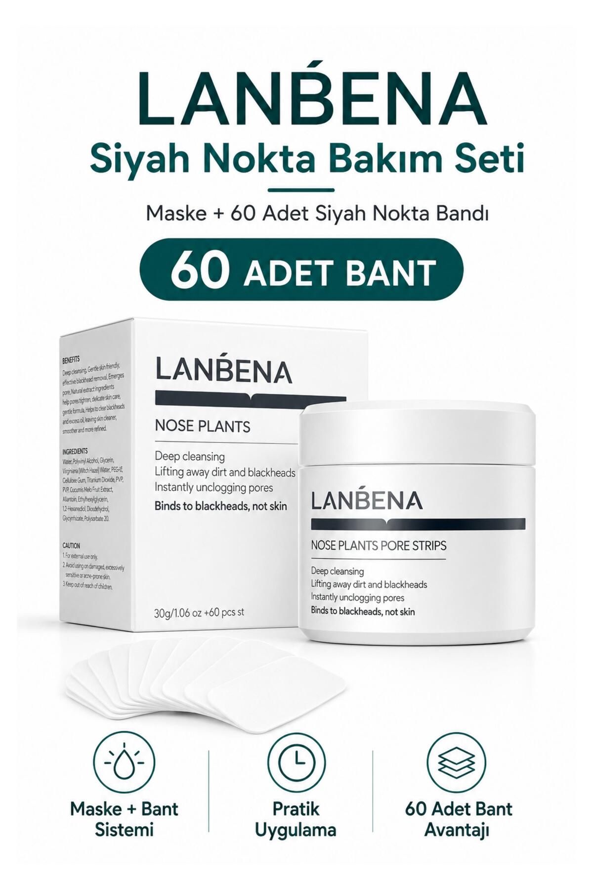 Siyah Nokta Maskesi & 60 Adet Siyah Nokta Bandı Nose Plants — OCN523418 — تصویر 3 از 8