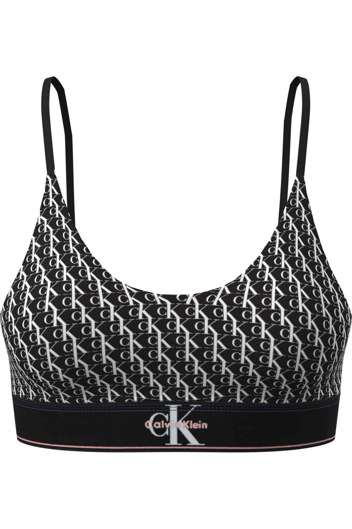 Calvin Klein Kadın Marka Logolu Şık Tasarımlı Günlük Kullanıma Uygun Siyah-Beyaz Sütyen
