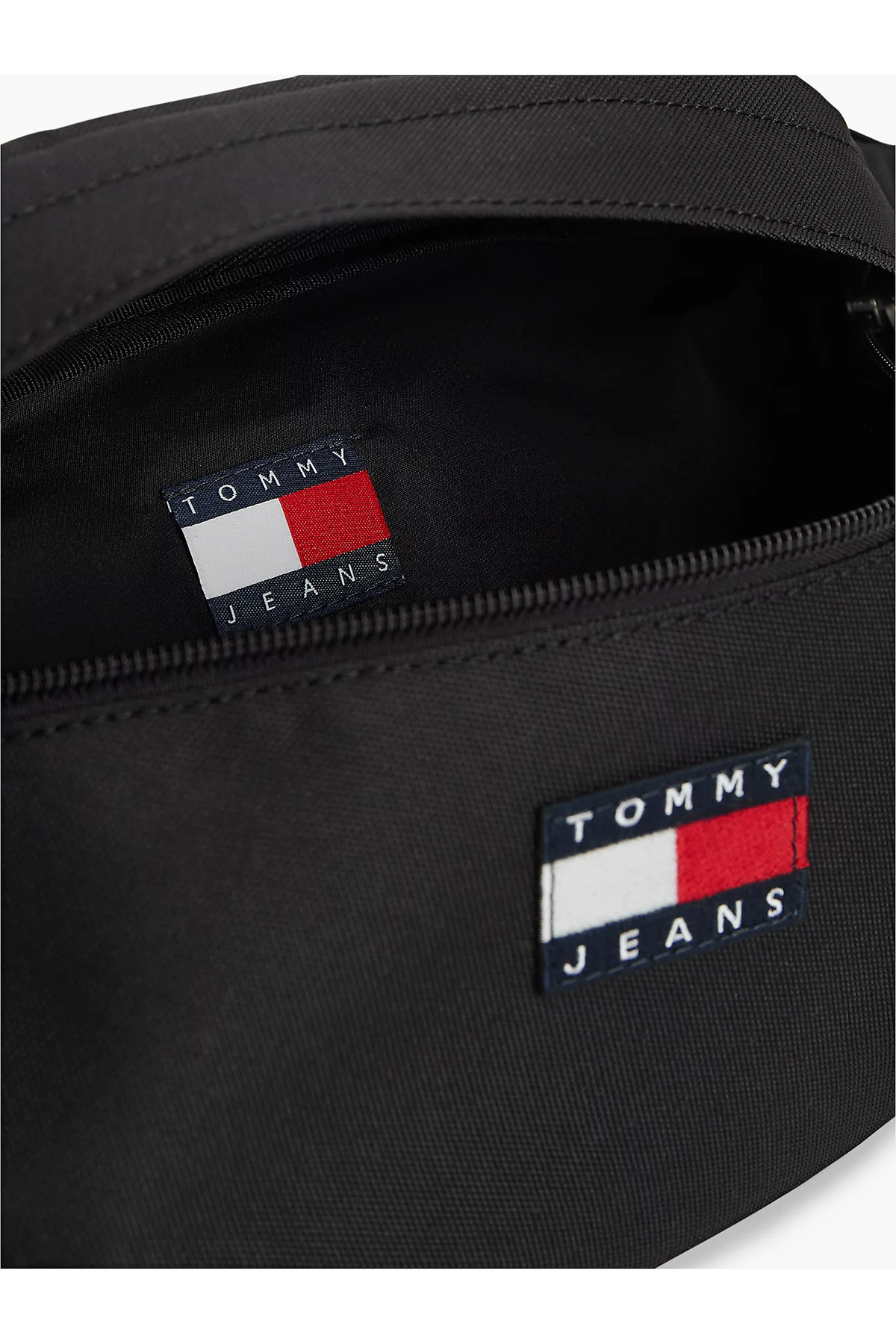 Tommy Hilfiger Erkek Marka Logolu Günlük Kullanıma Uygun Siyah Bel Çantası görsel 3