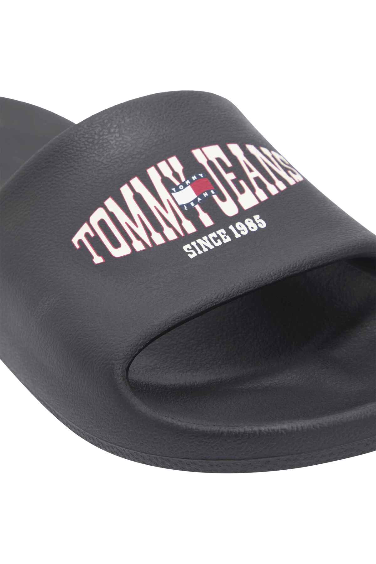 Tommy Hilfiger Erkek Marka Logolu Günlük Kullanıma Uygun Siyah Terlik görsel 2